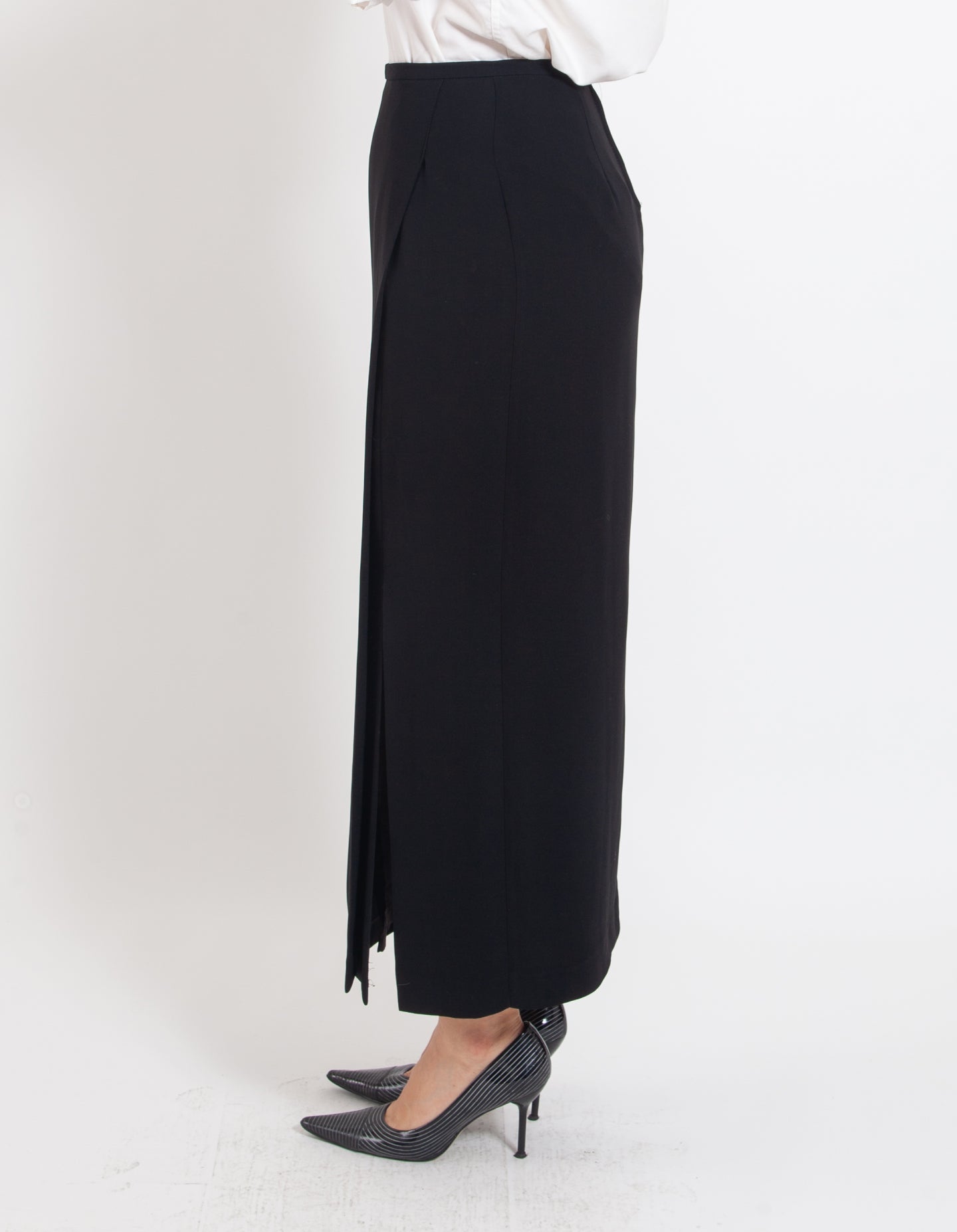Vintage Double Slit Maxi Skirt