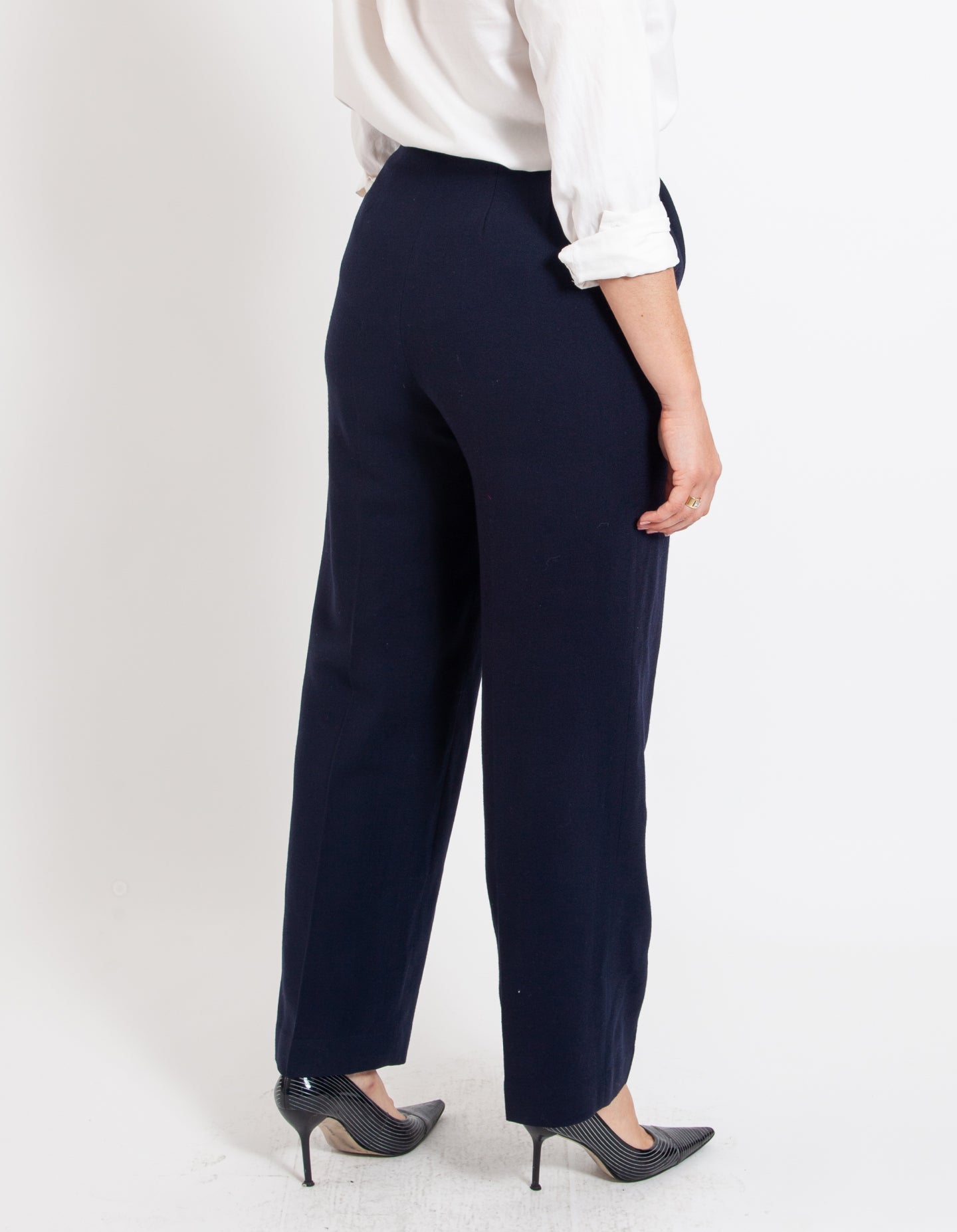 Vintage Navy Wool Trouser