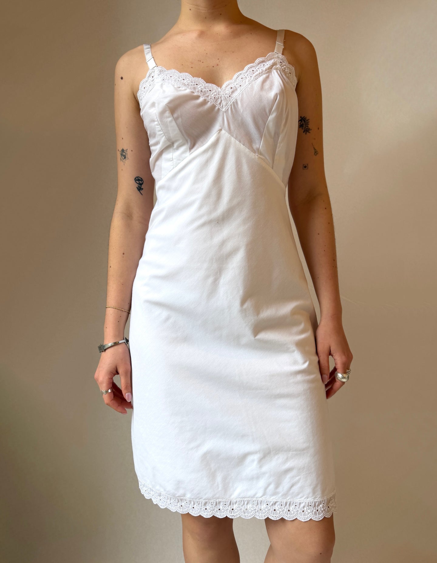 Vintage Cotton Eyelet Slip Dress