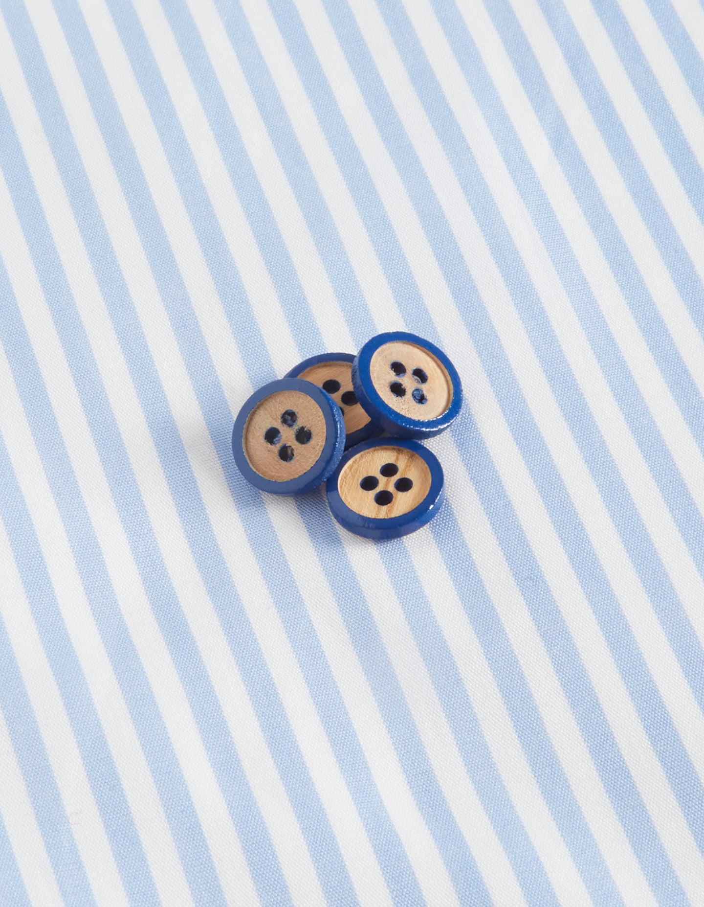 Blue Painted Olivewood (Buttons)