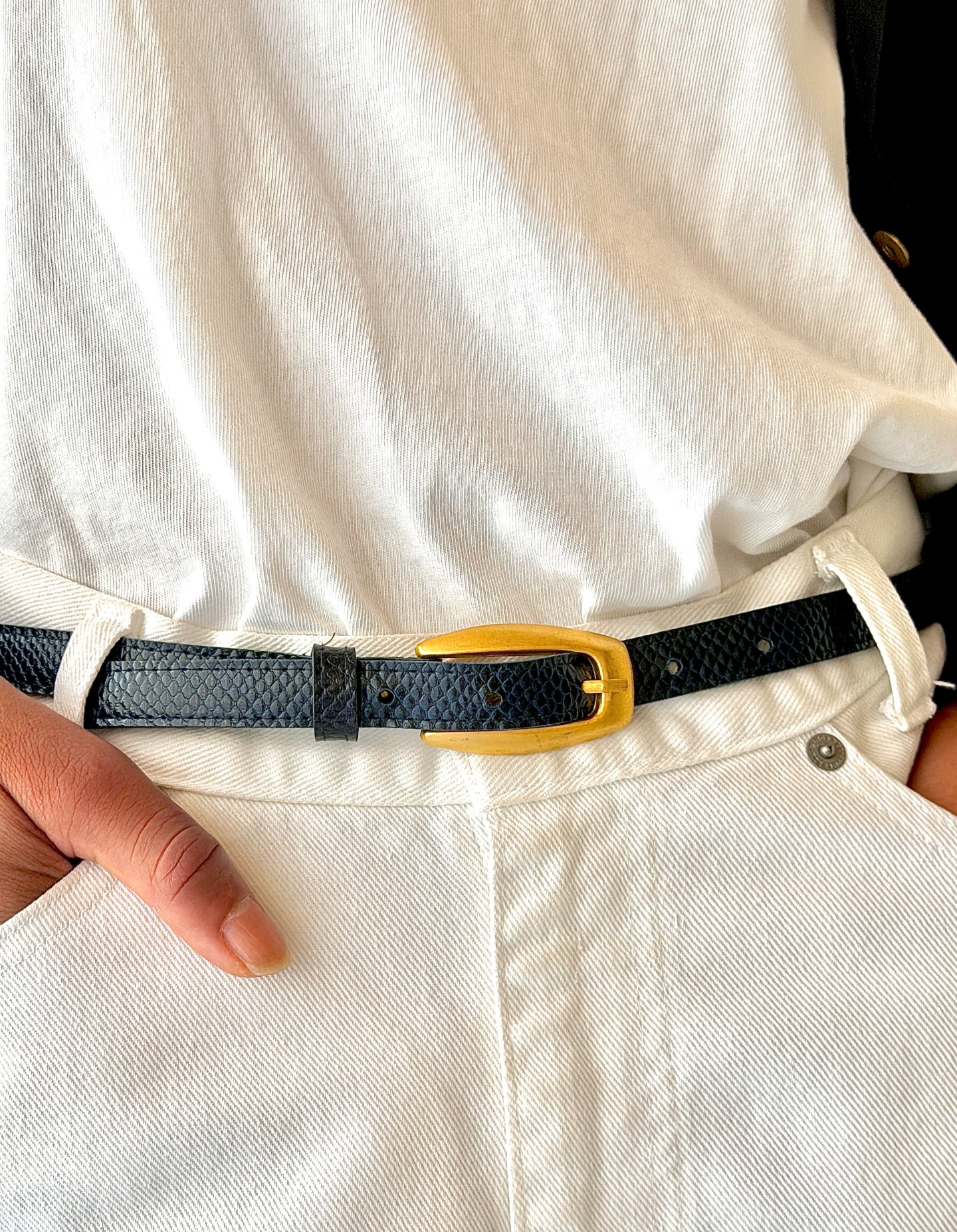 Vintage Navy Lizard Belt