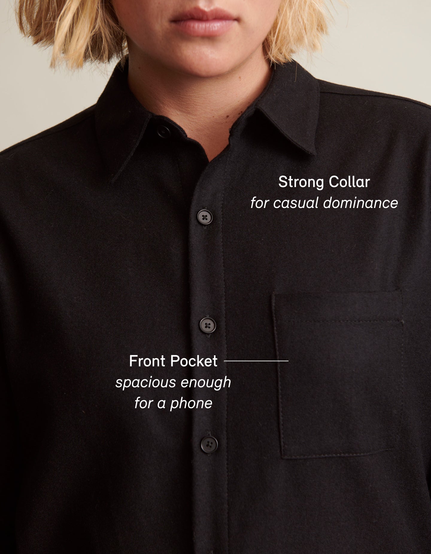 The New Oxford (Black Enamel Merino Wool)