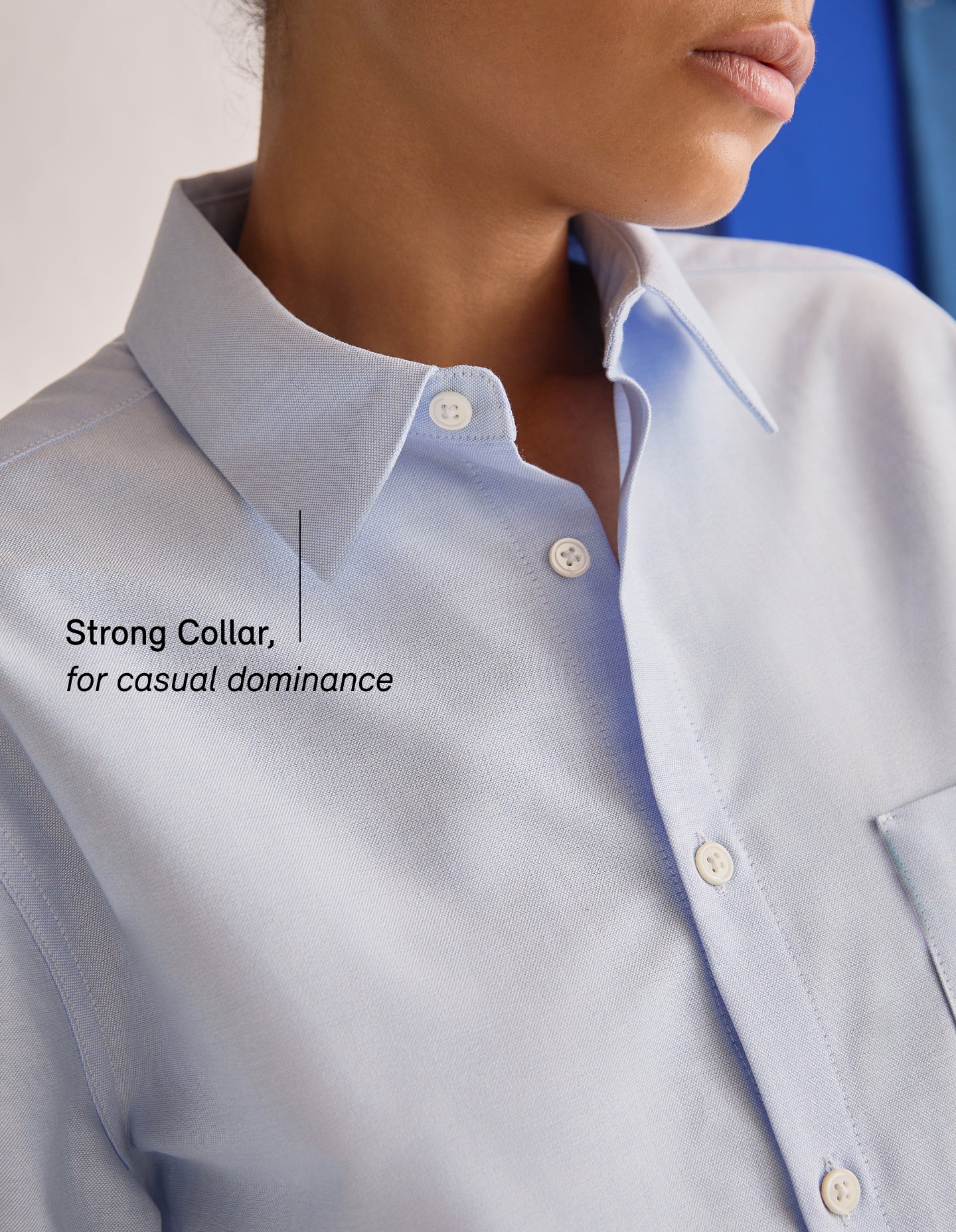 The New Oxford (Brighton Blue Organic Cotton)