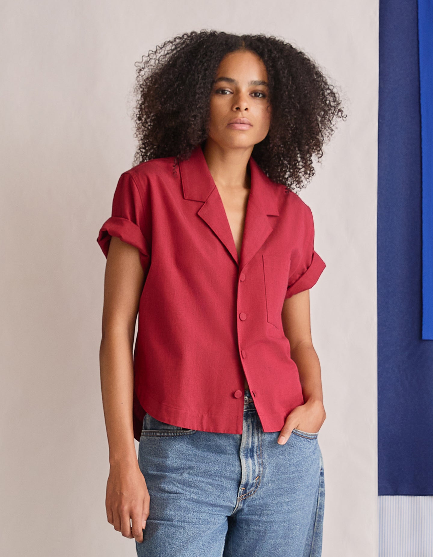 The Studio Shirt (Period Red Cotton)