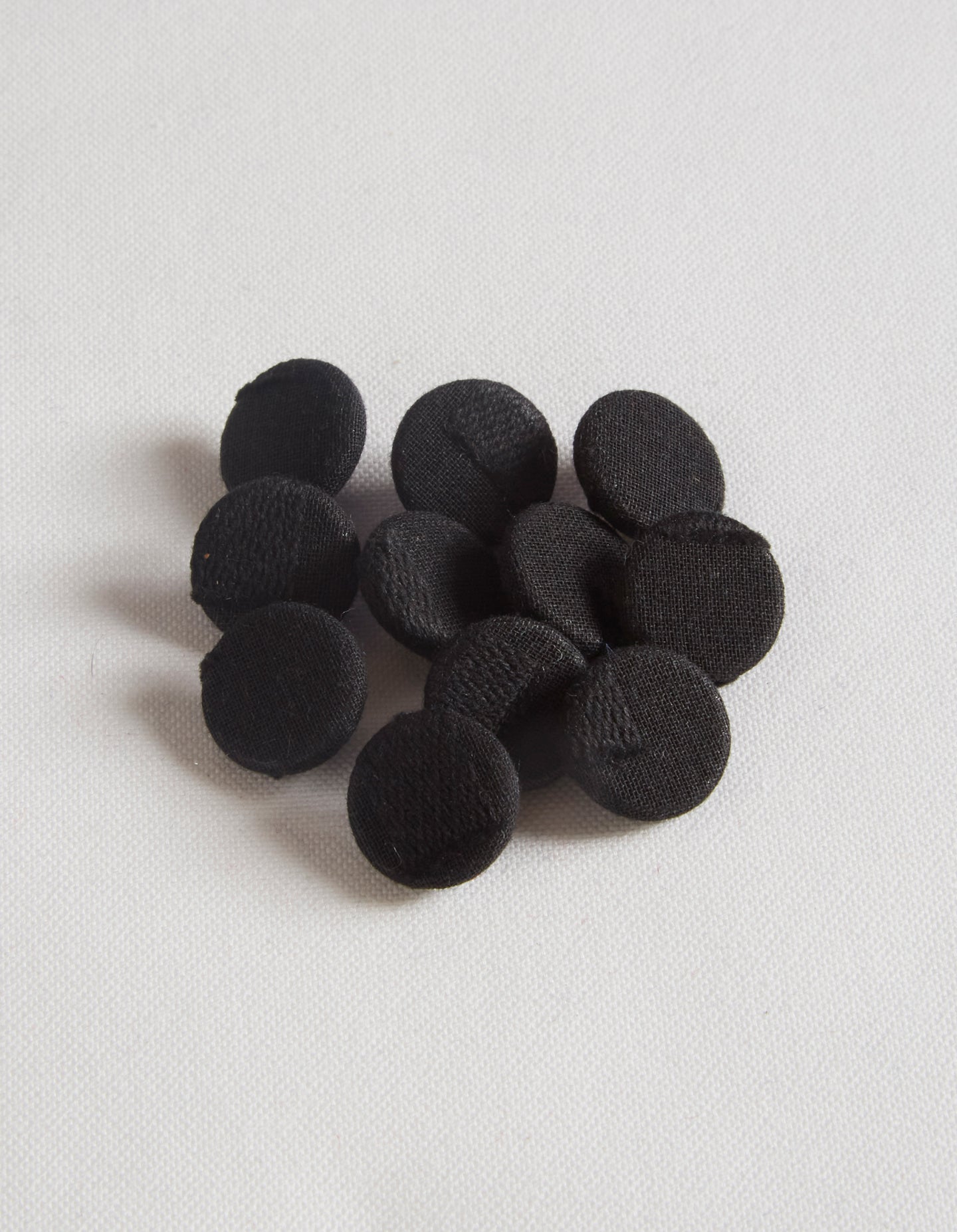 Shadow Black Cotton Fabric Covered (Buttons)