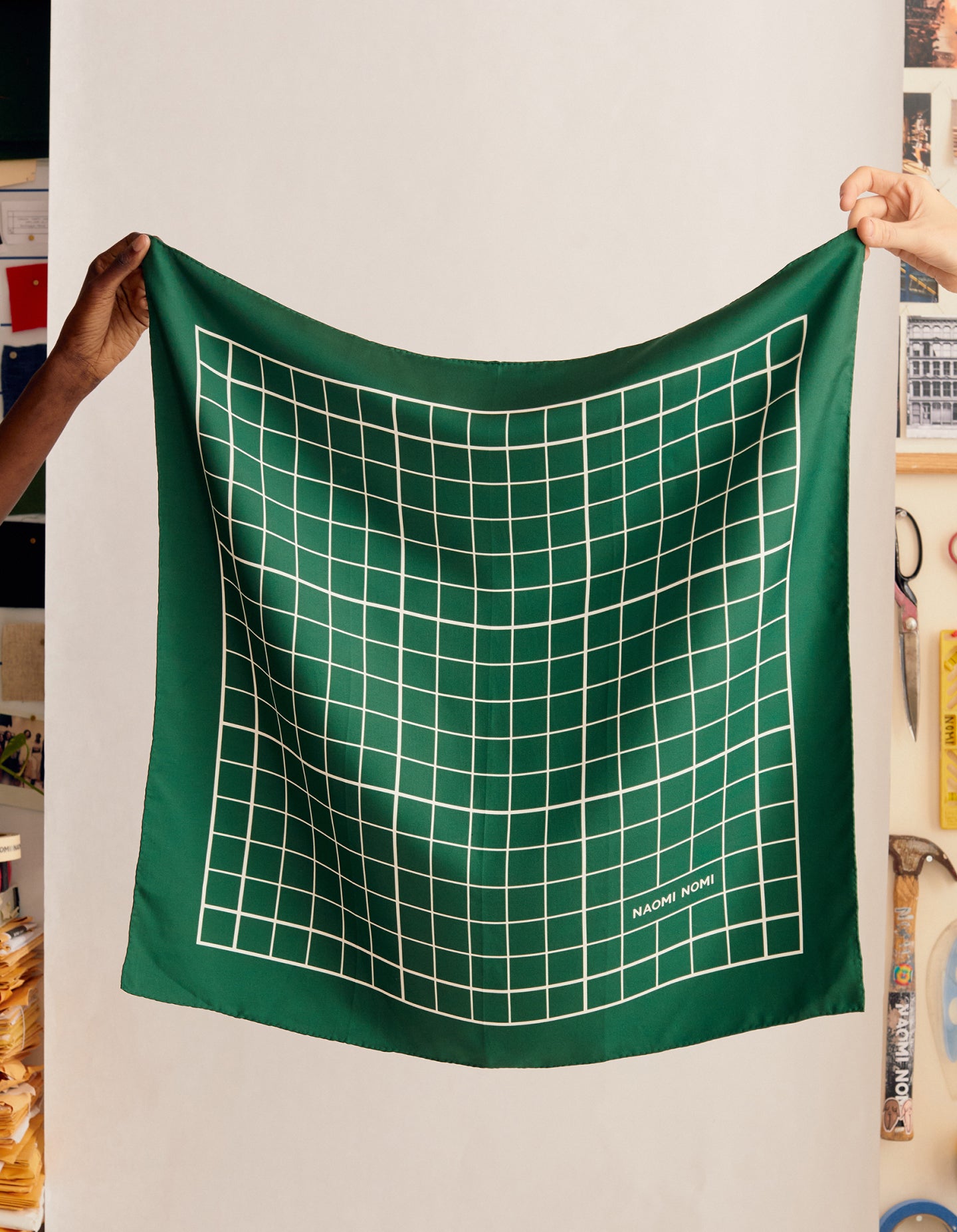 Cutting Mat Scarf (Green Silk)