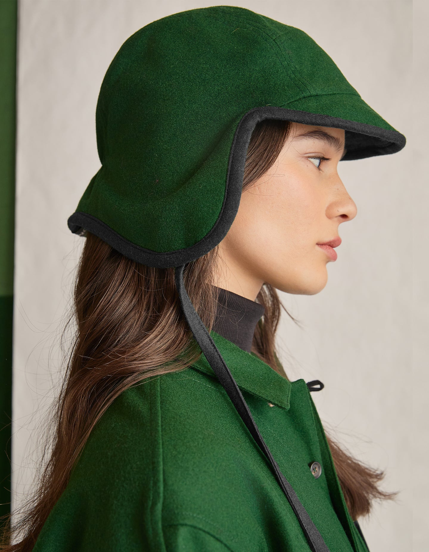 The Trapper Hat (Exacting Green Merino Wool)