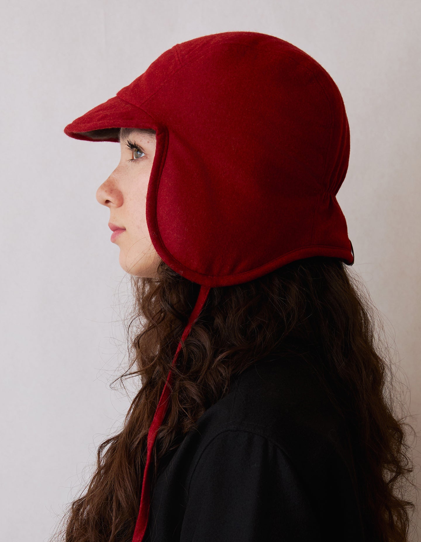 The Trapper Hat (Period Red Merino Wool)