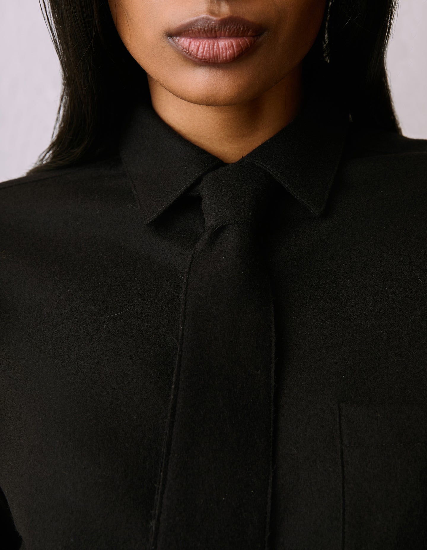 The Tie (Black Enamel Merino Wool)