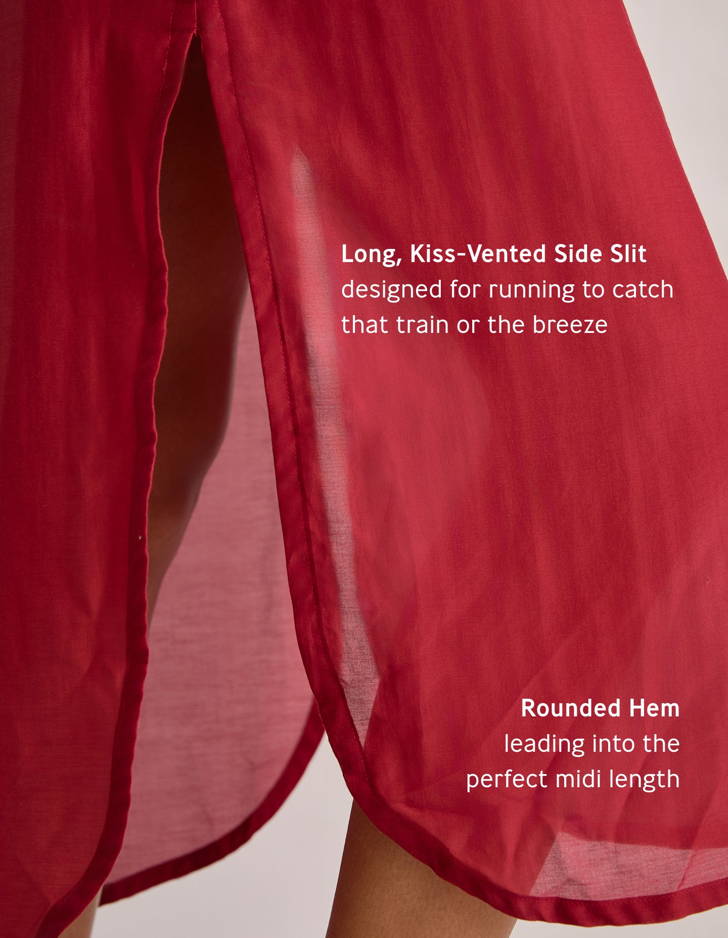 The Muse Dress (Sheer Period Red)