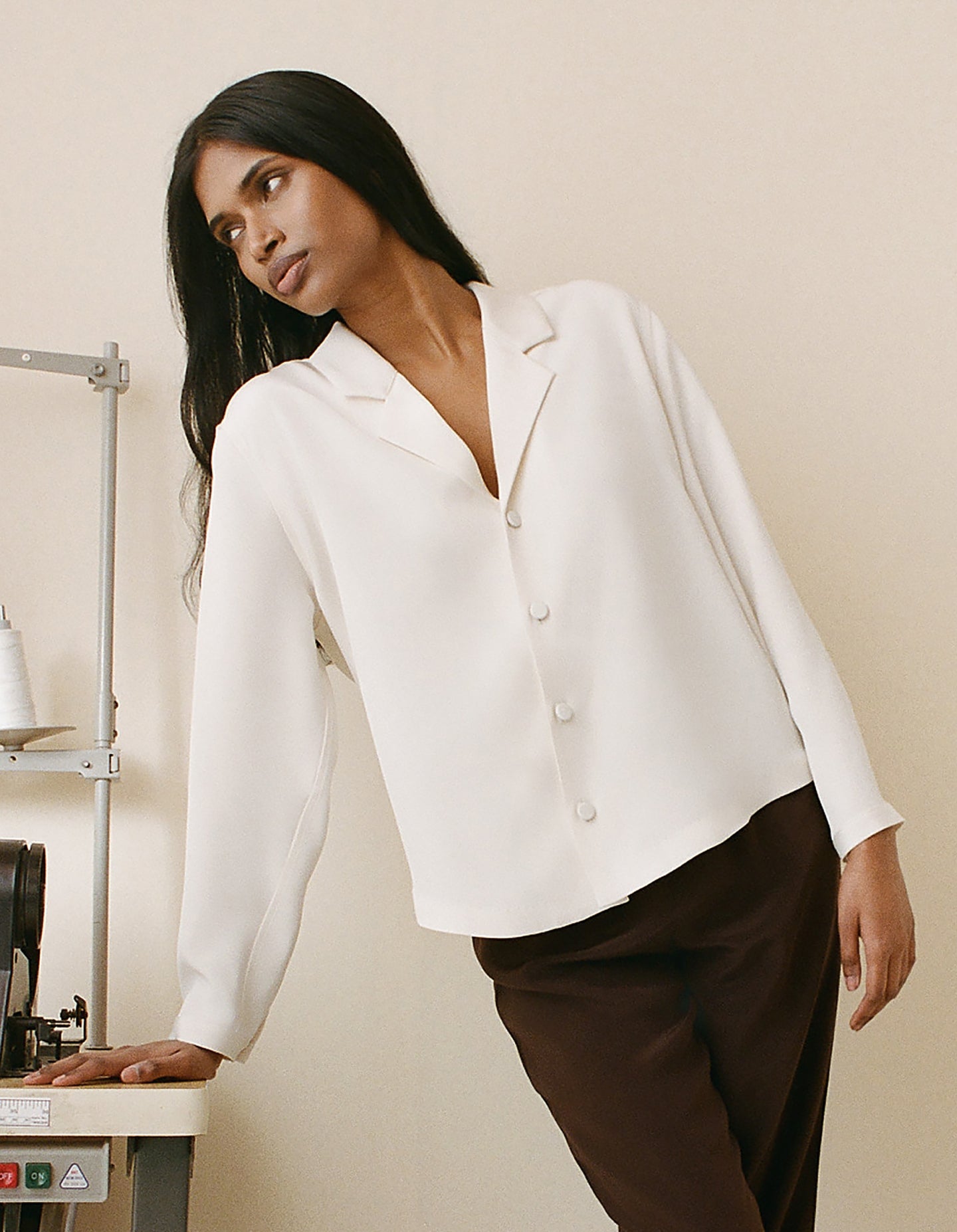 The Silk Shirt (Alabaster Silk)