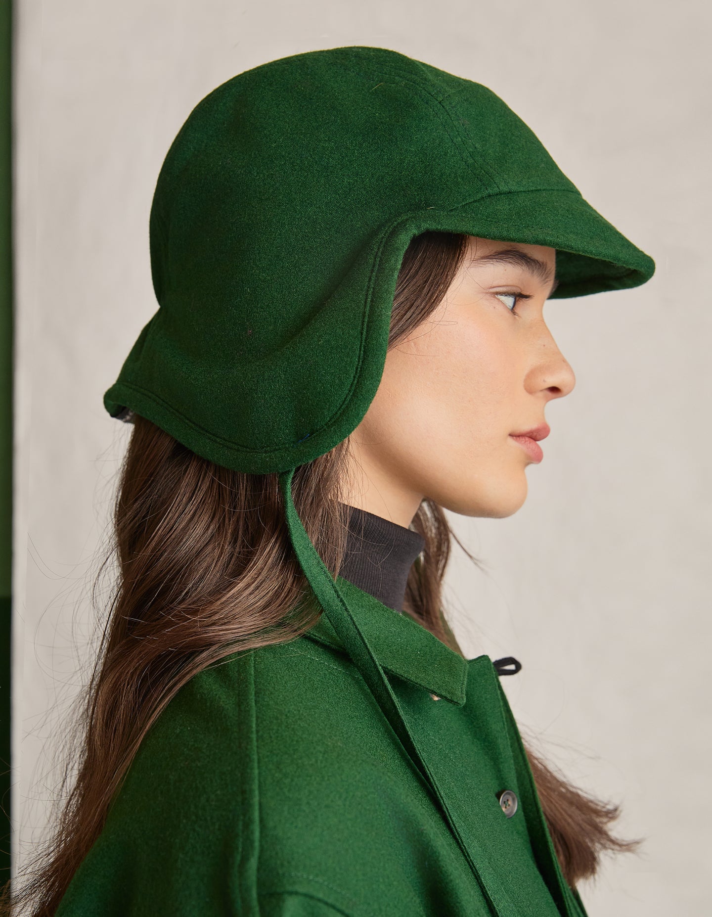 The Trapper Hat (Exacting Green Merino Wool)