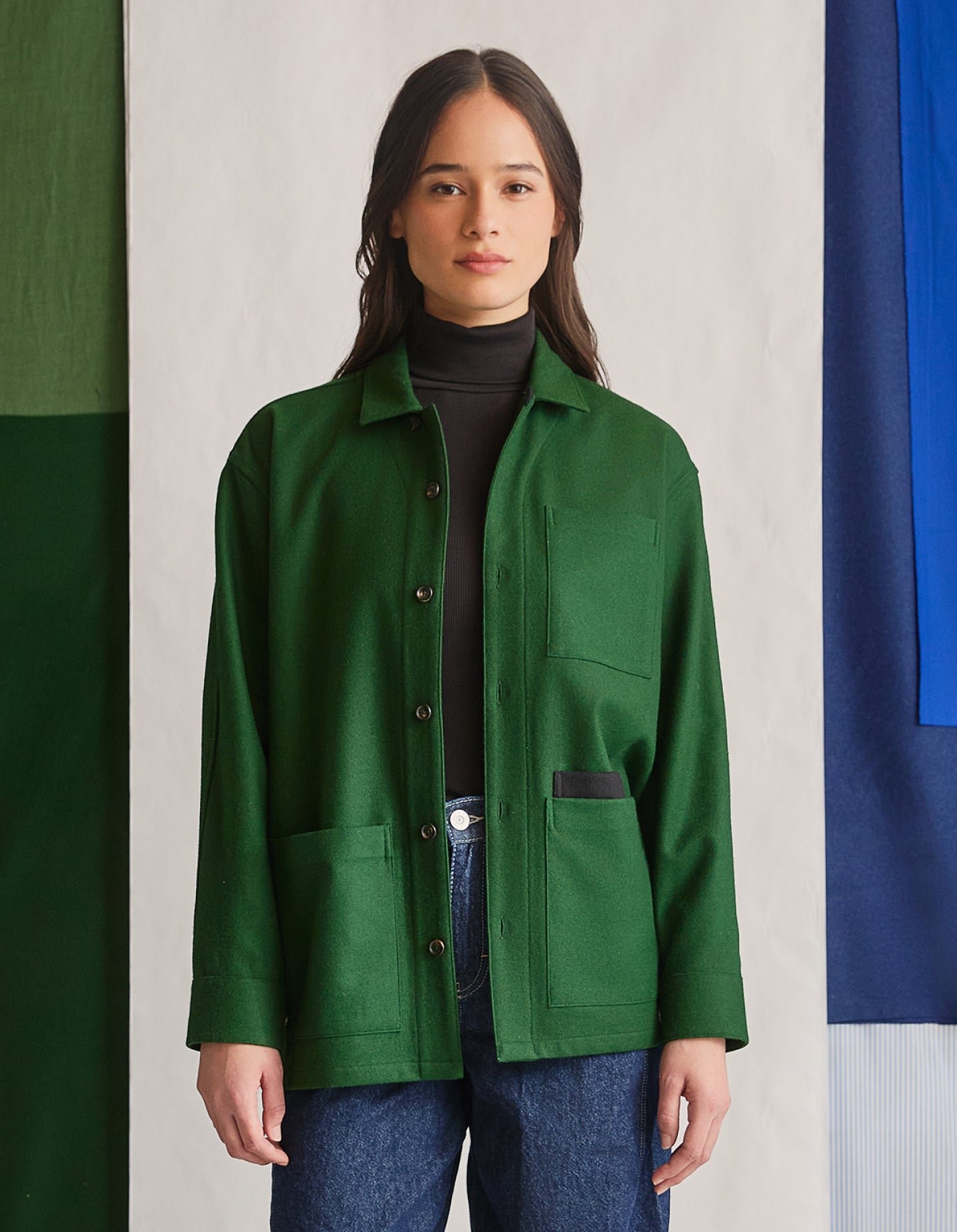 The Merino Chore Coat (Exacting Green Merino Wool)