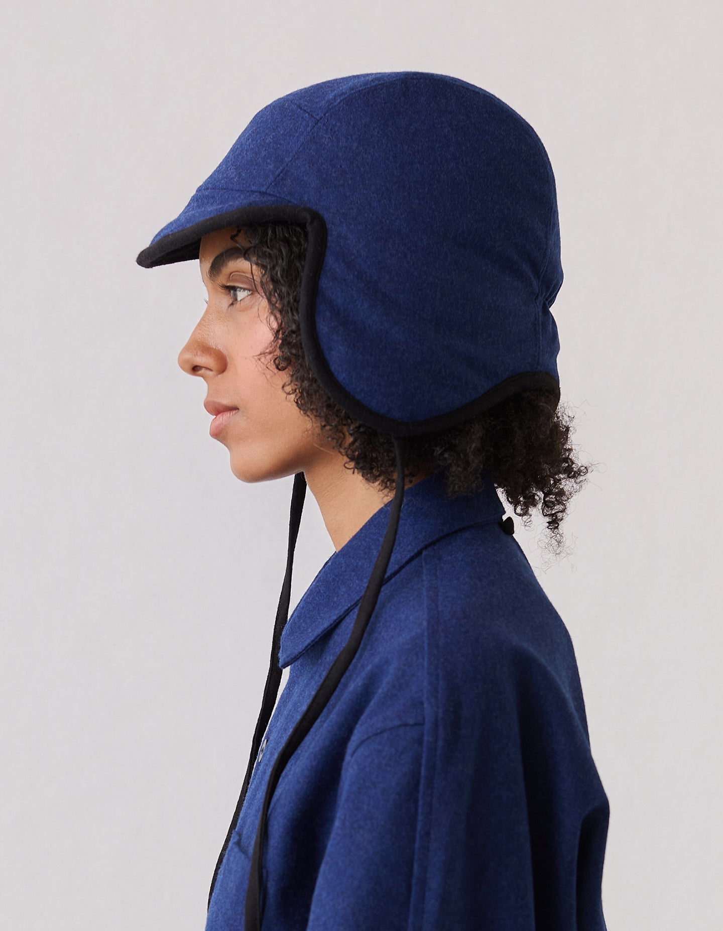 The Trapper Hat (Moonlight Blue Merino Wool)