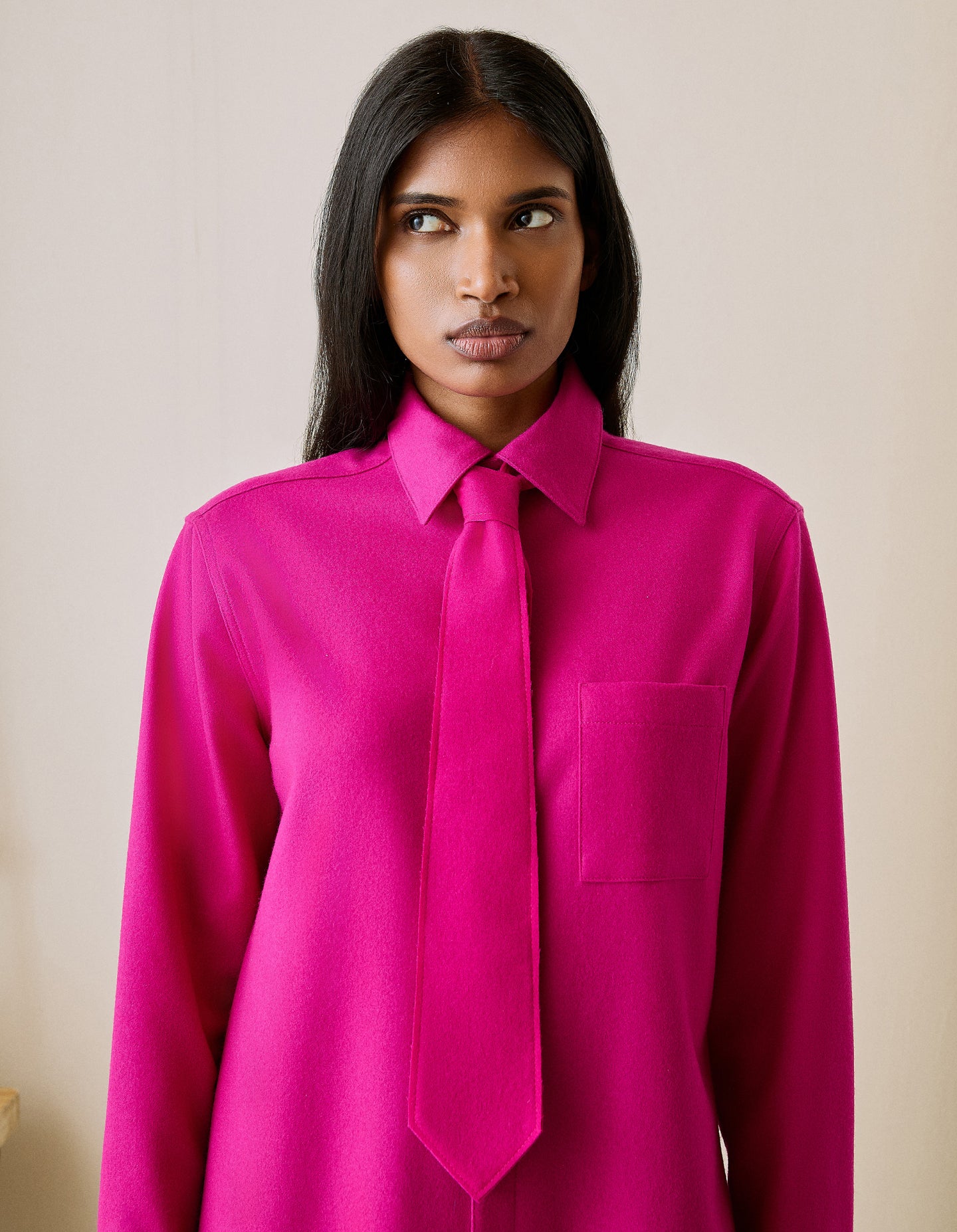 The Tie (Hot Hot Pink Merino Wool)