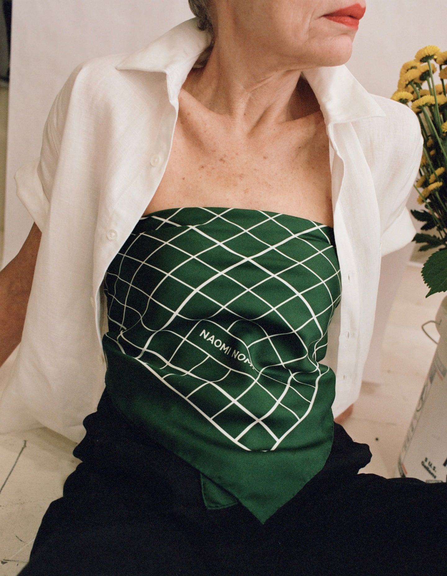 Cutting Mat Scarf (Green Silk)