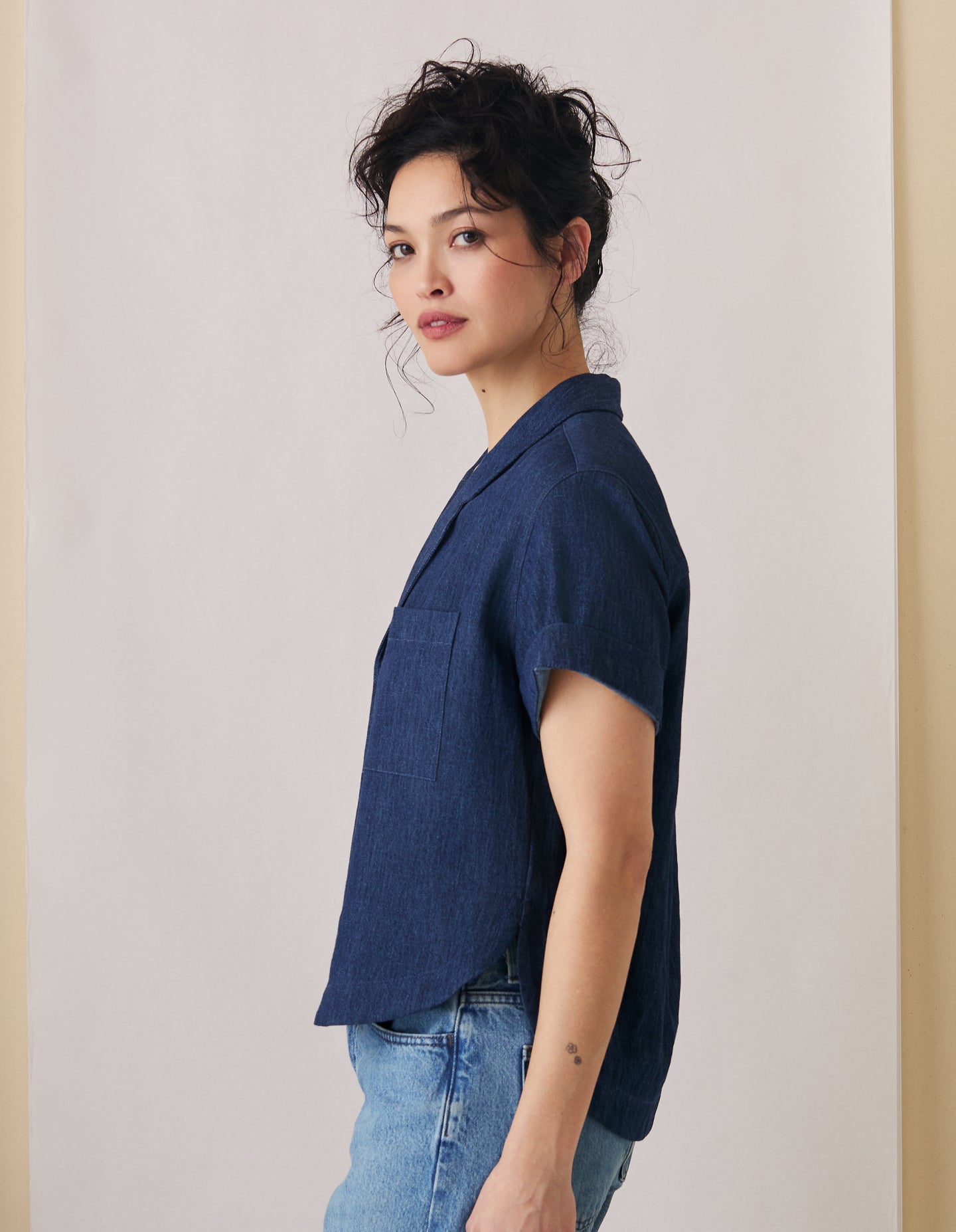 The Studio Shirt (Indigo Hemp Denim)