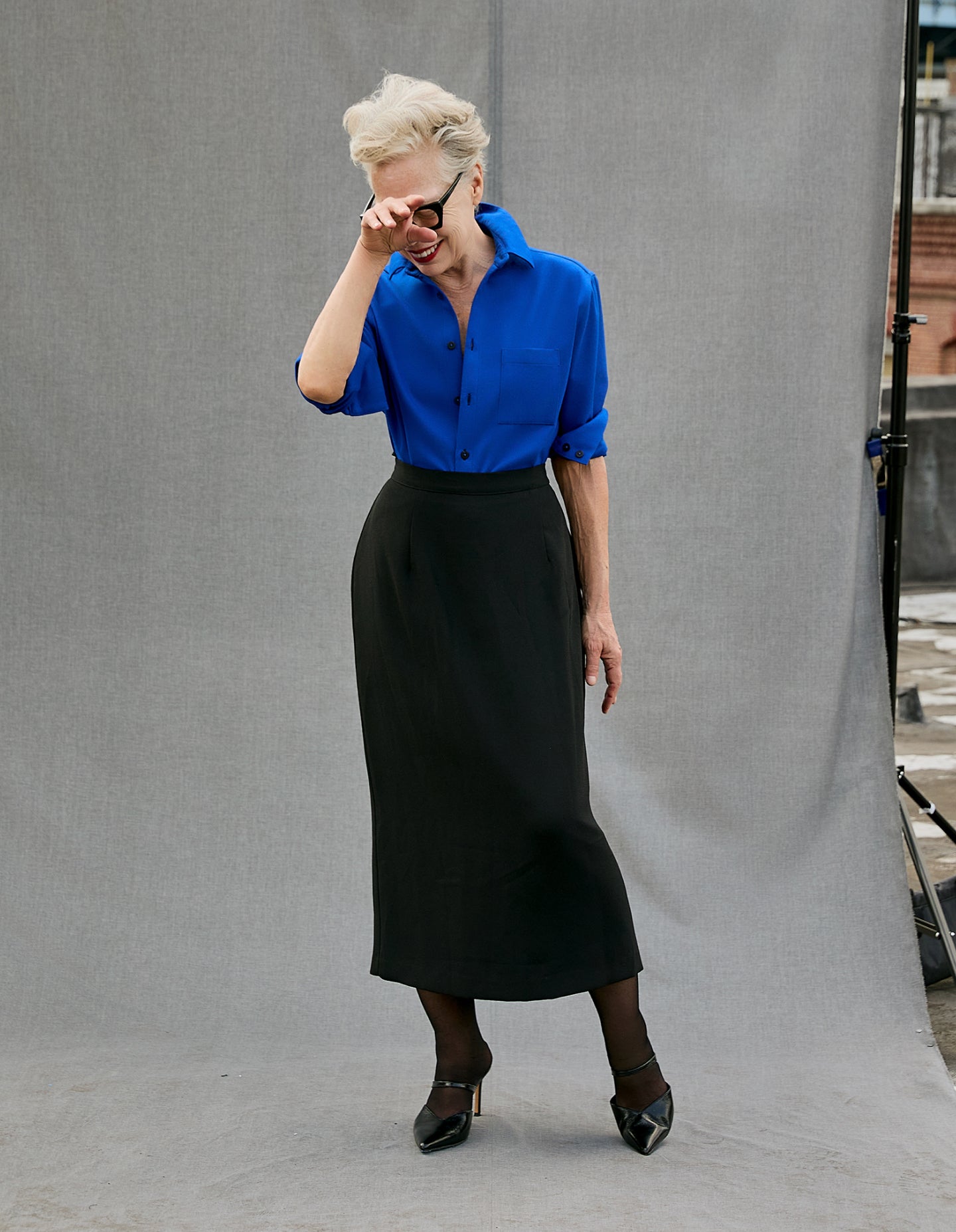 Vintage Noir Midi Skirt (Sourced by The Narrative Vintage)