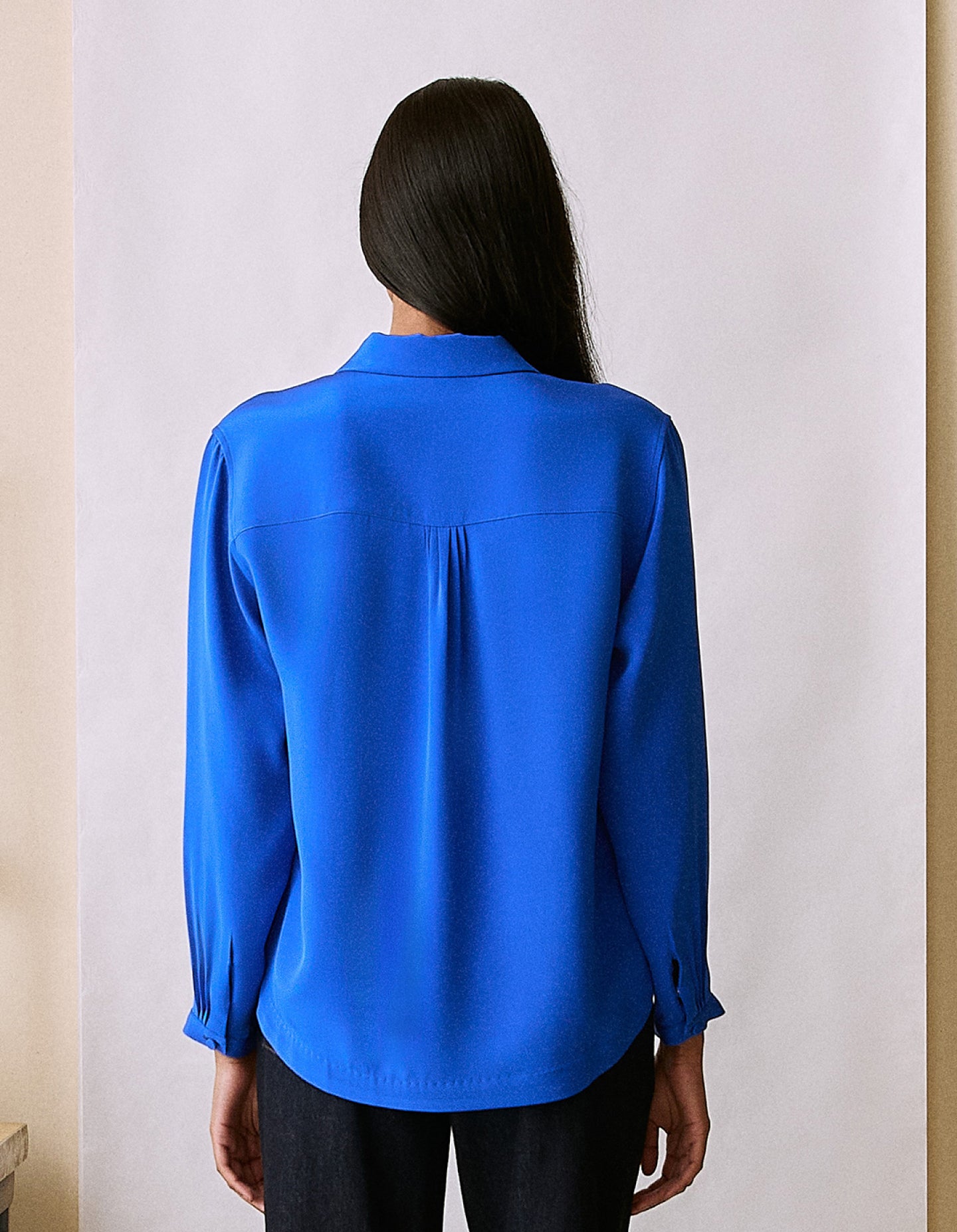 The Silk Blouse (Electrical Blue Silk)