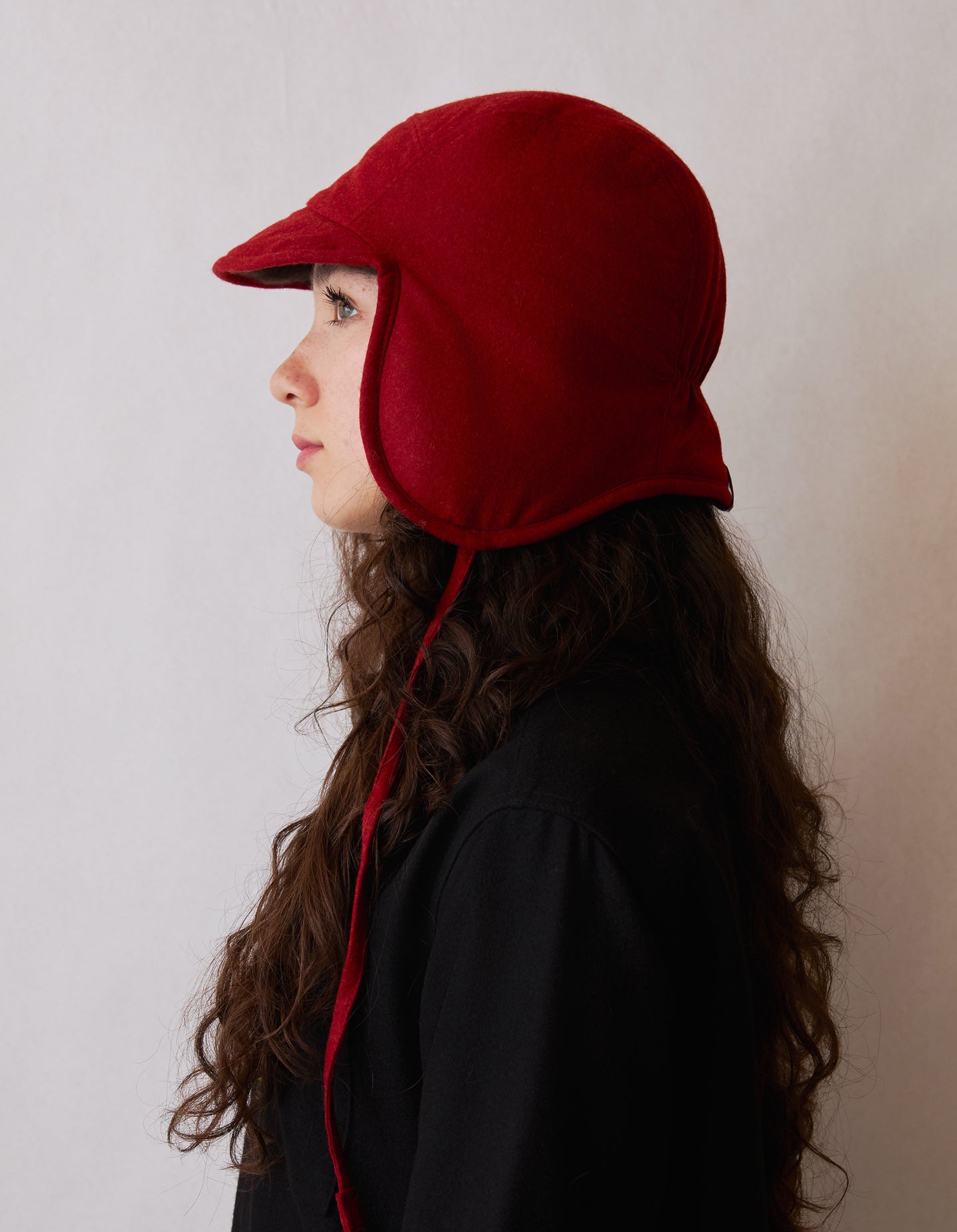 The Trapper Hat (Period Red Merino Wool)