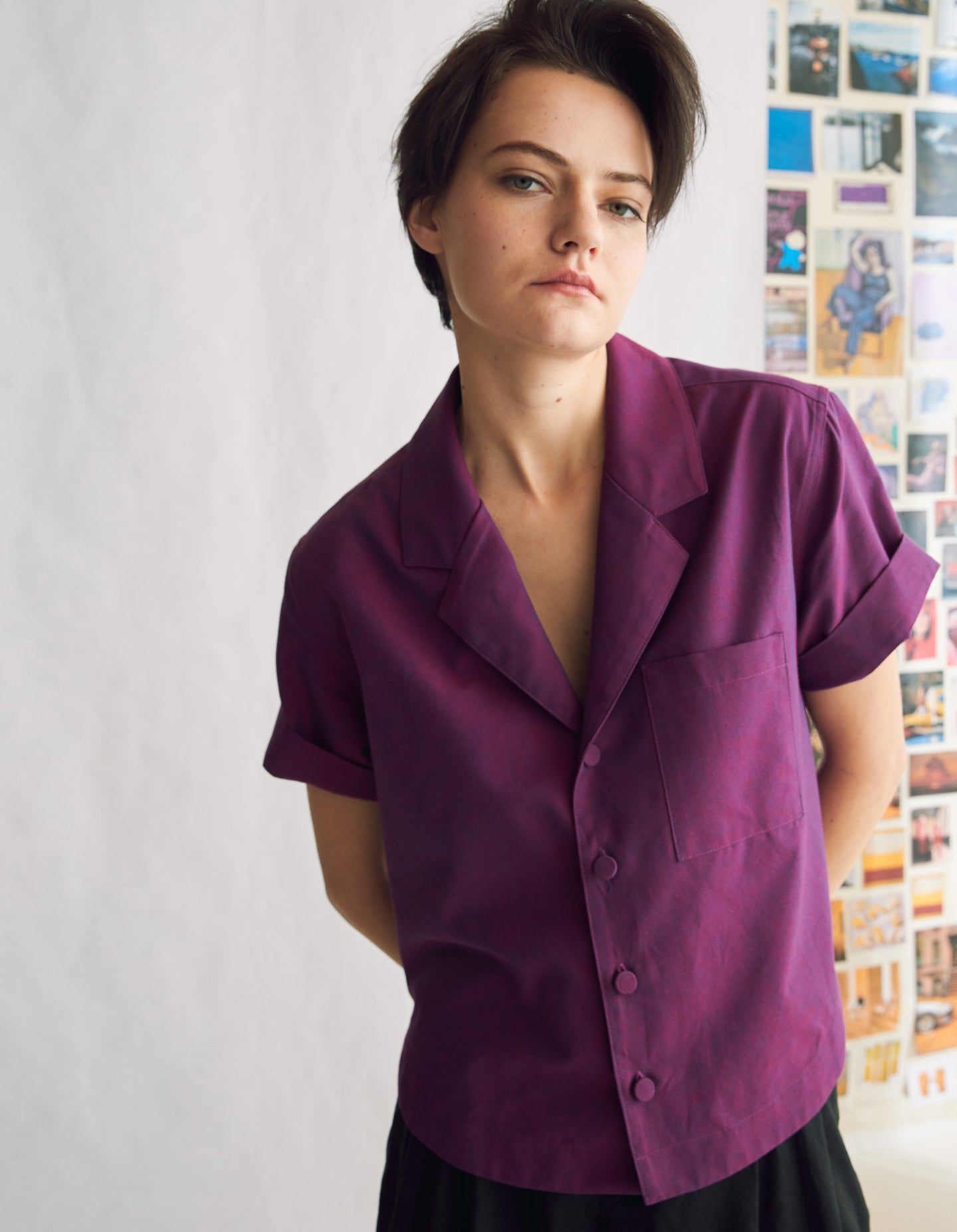 The Studio Shirt (Potion Purple Cotton)