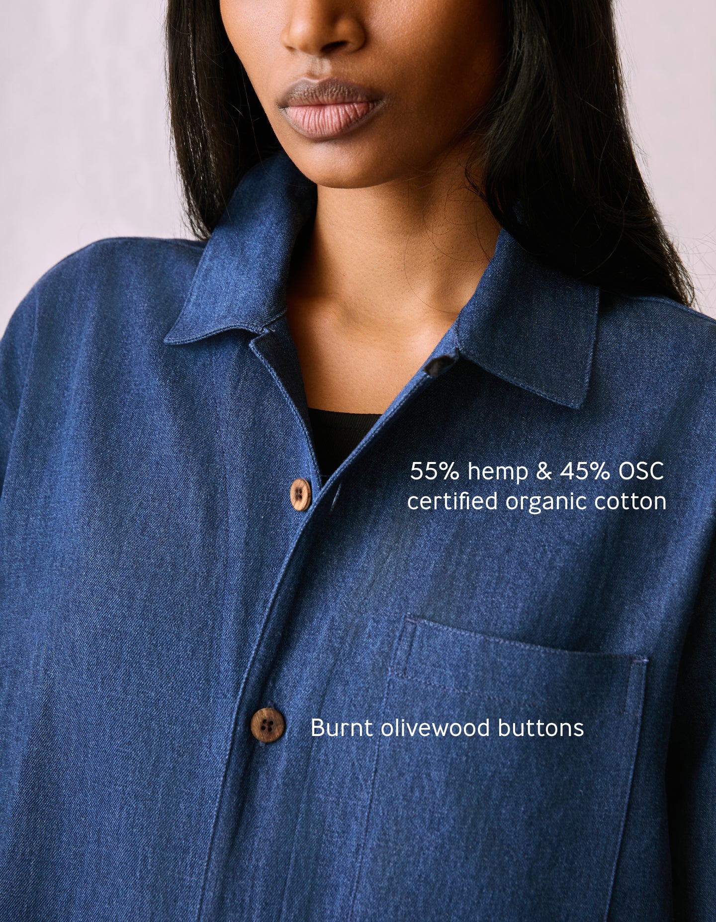 The Hemp Denim Chore Coat (Indigo Hemp Denim)