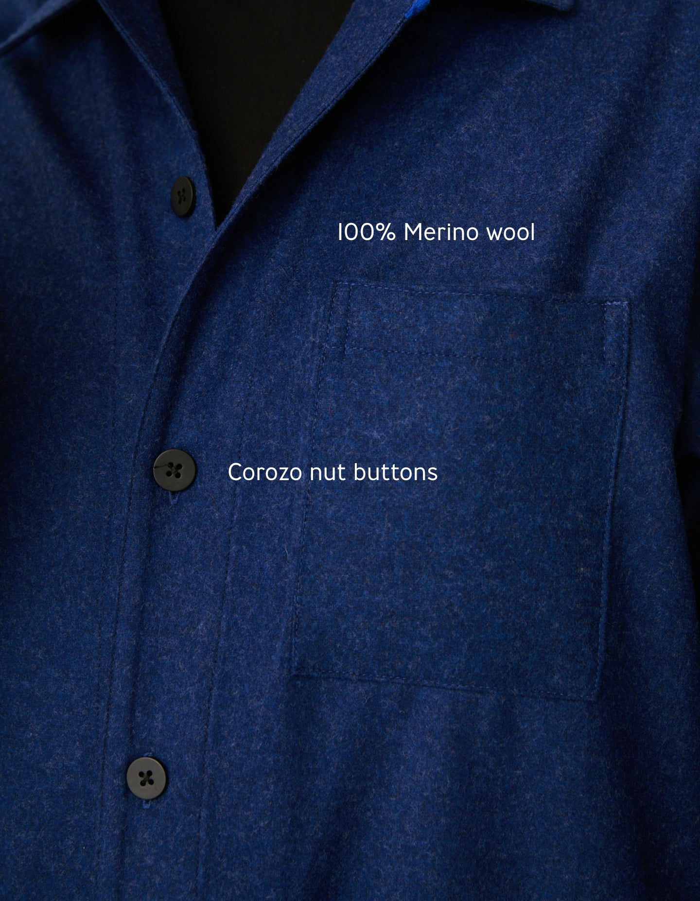 The Merino Chore Coat (Moonlight Blue Merino Wool)