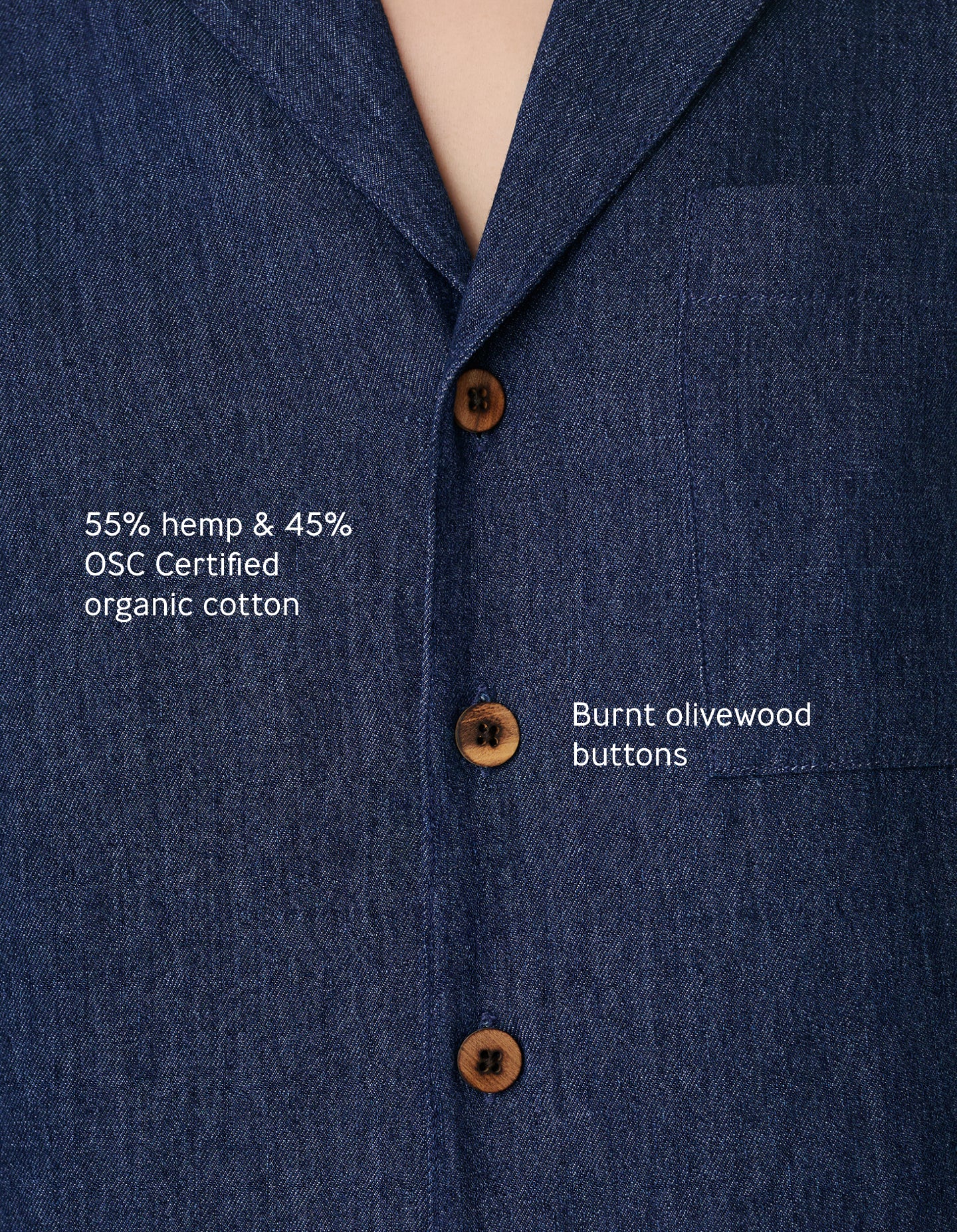 The Studio Shirt (Indigo Hemp Denim)