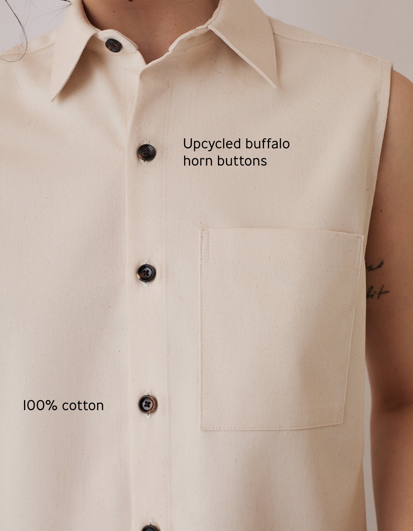 The Sleeveless (Ceramic Cotton Twill)