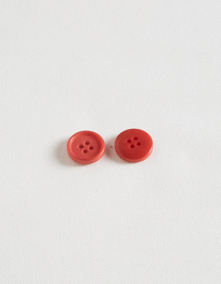 Bright Red Raised Rim Corozo (Buttons)