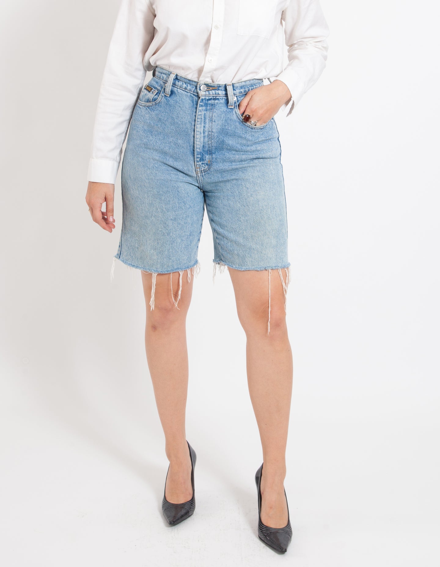 Vintage Distressed Denim Shorts