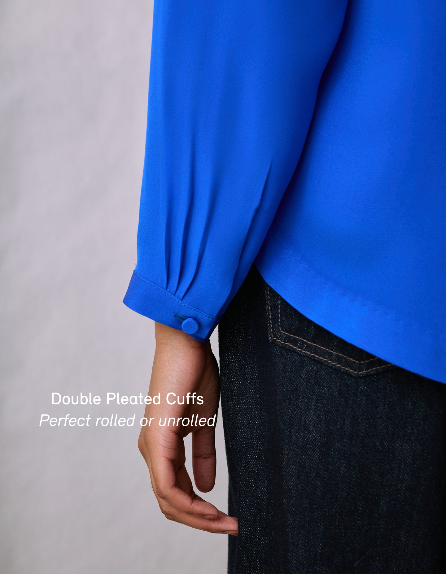 The Silk Blouse (Electrical Blue Silk)