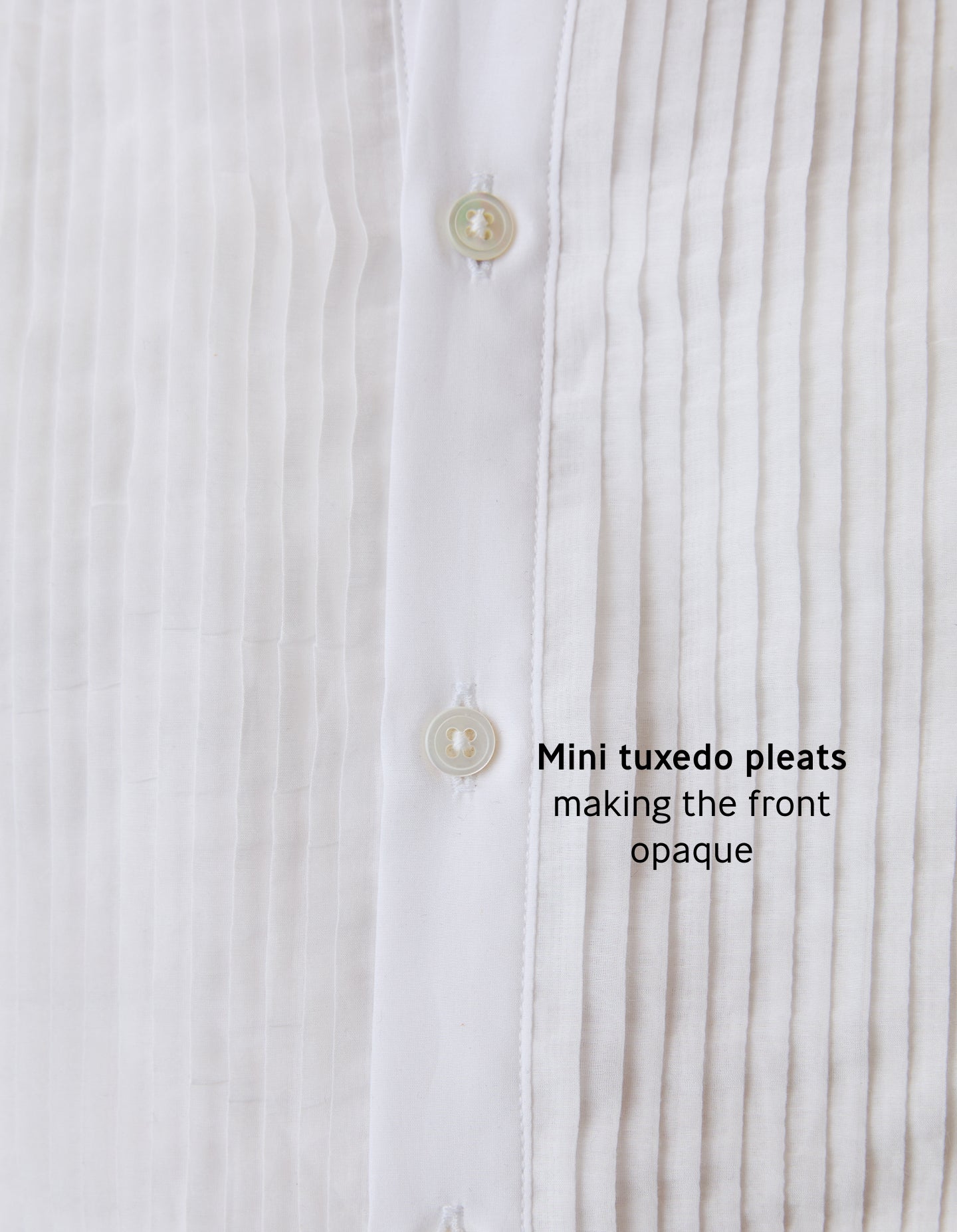 The Tuxedo Shirt (Veil White Sheer Silk Cotton)