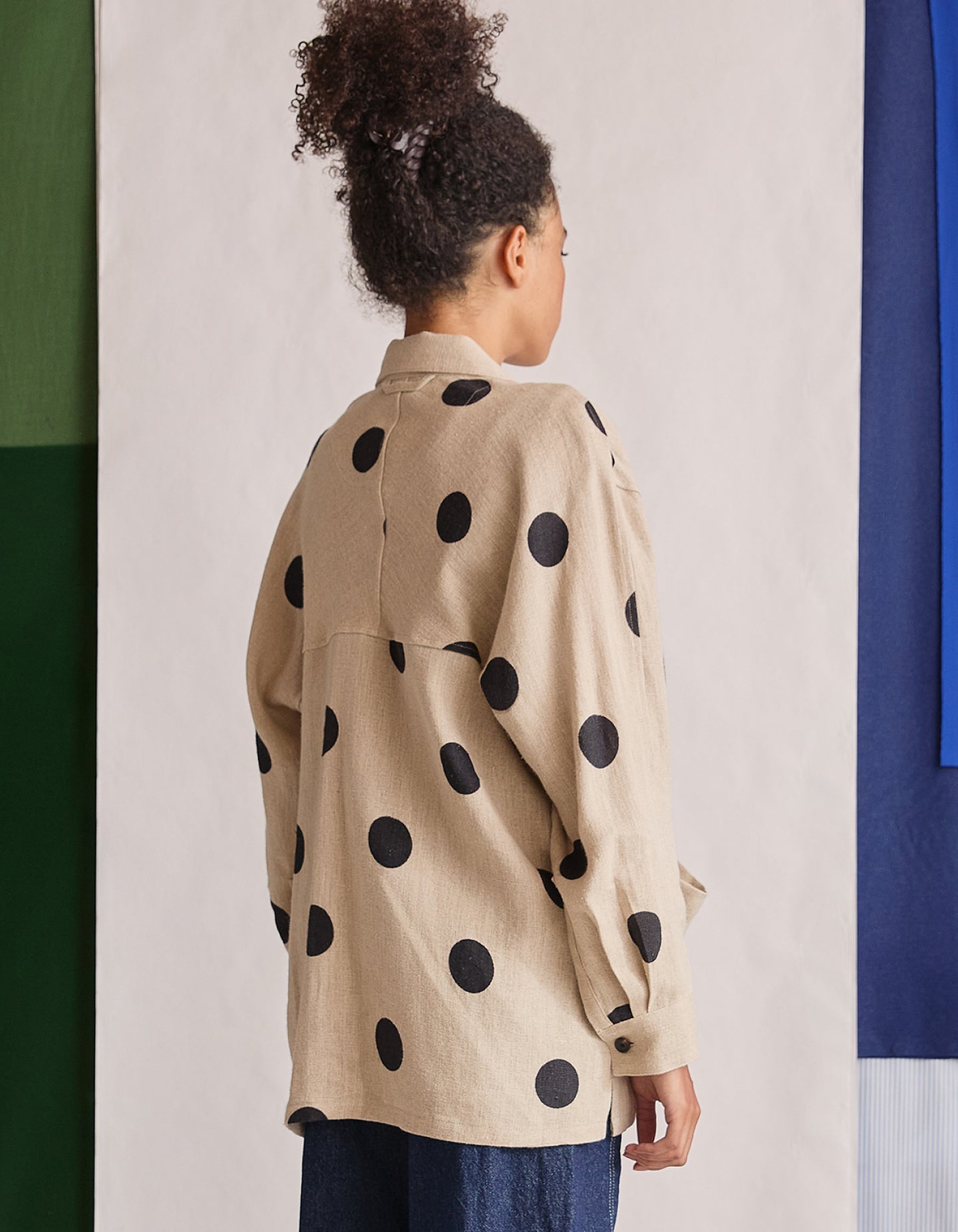 The Linen Chore Coat (Polka Spot Linen)