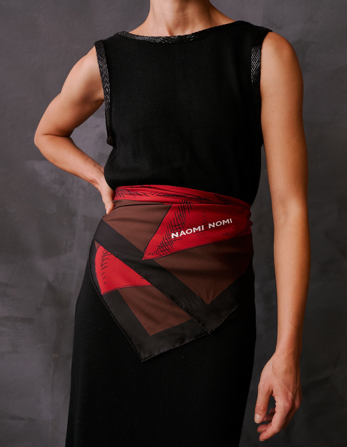 The Scarf Scarf (Period Red Silk Twill)