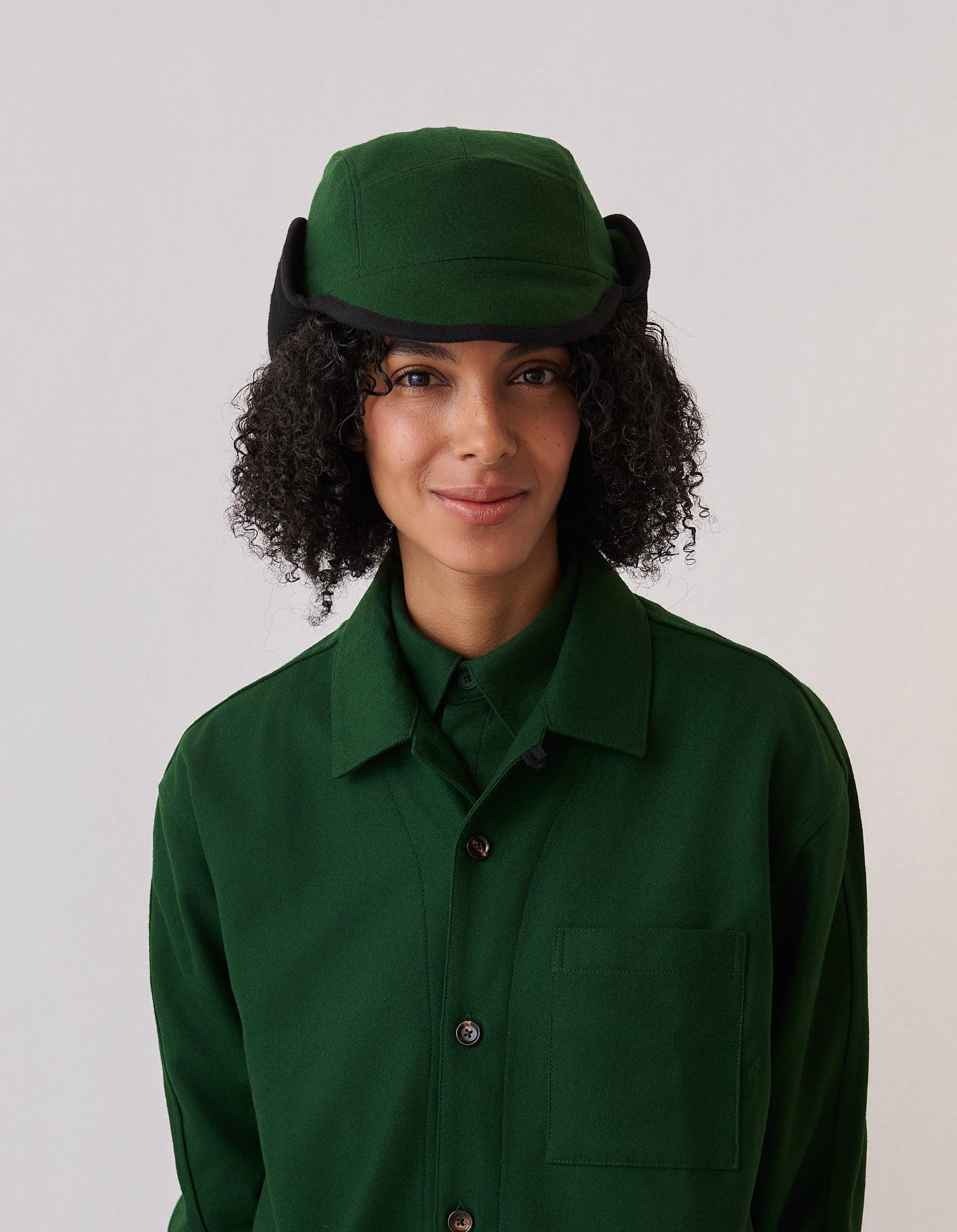 The Trapper Hat (Exacting Green Merino Wool)