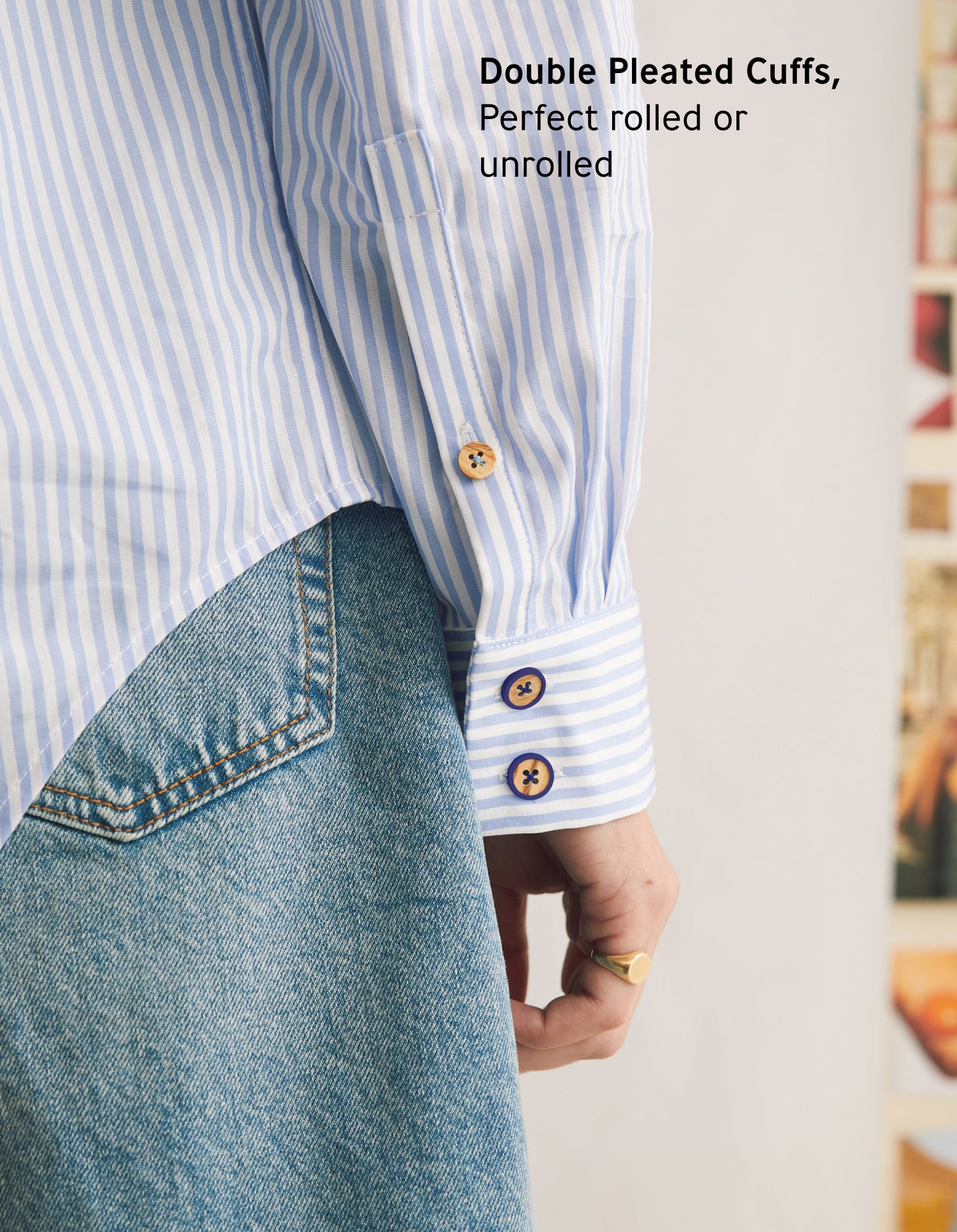 The New Oxford (Boardwalk Blue Stripe Cotton)