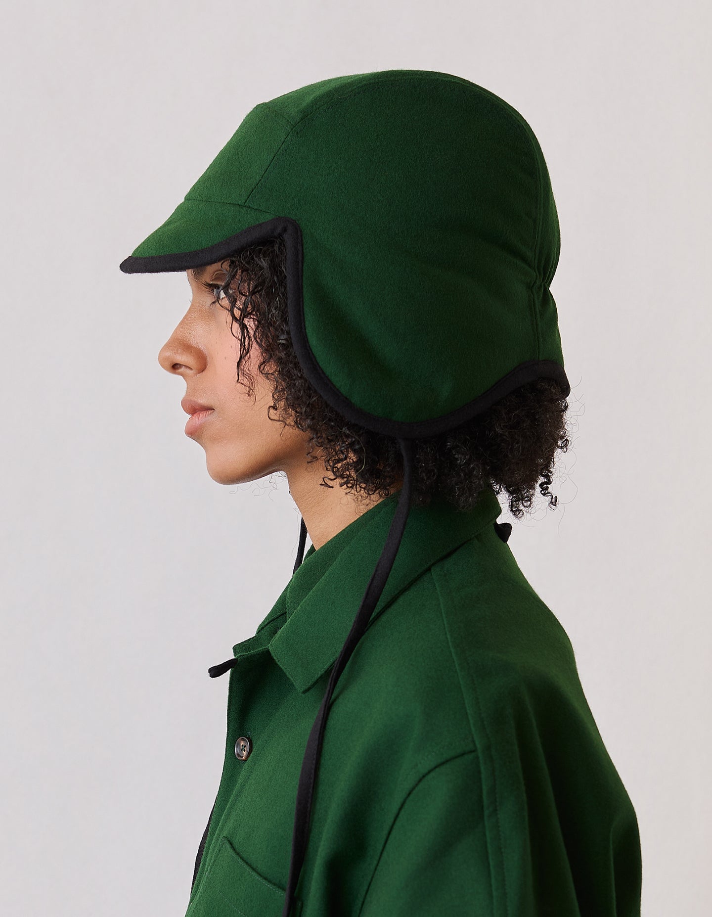 The Trapper Hat (Exacting Green Merino Wool)