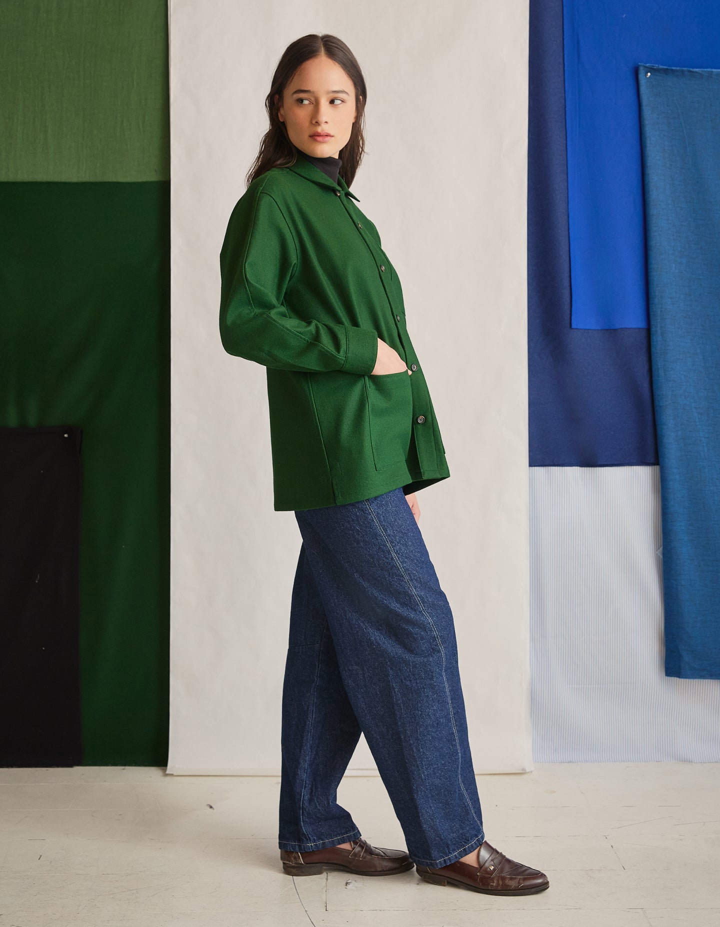 The Merino Chore Coat (Exacting Green Merino Wool)