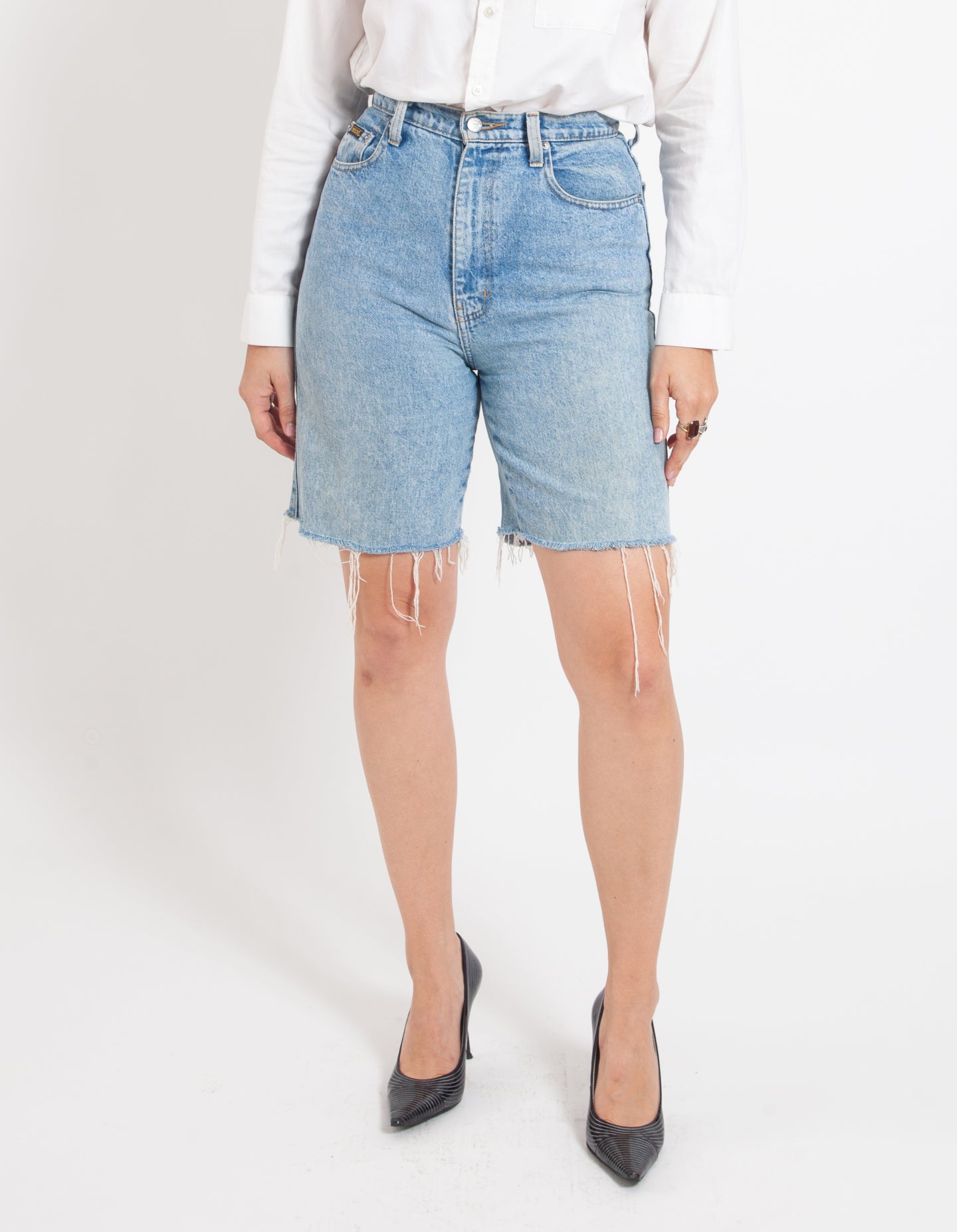 Vintage Distressed Denim Shorts