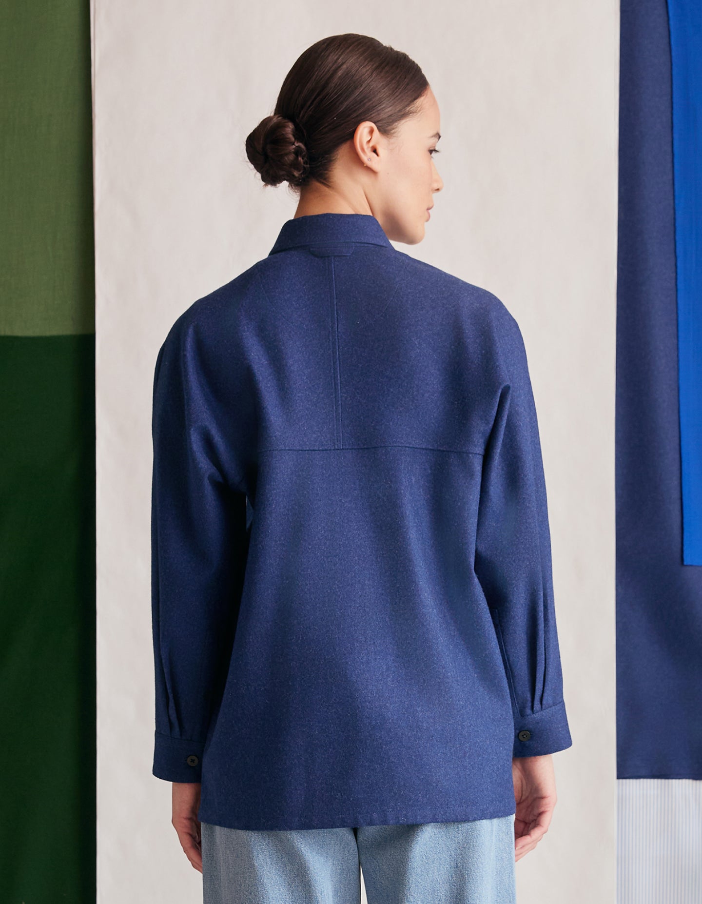 The Merino Chore Coat (Moonlight Blue Merino Wool)