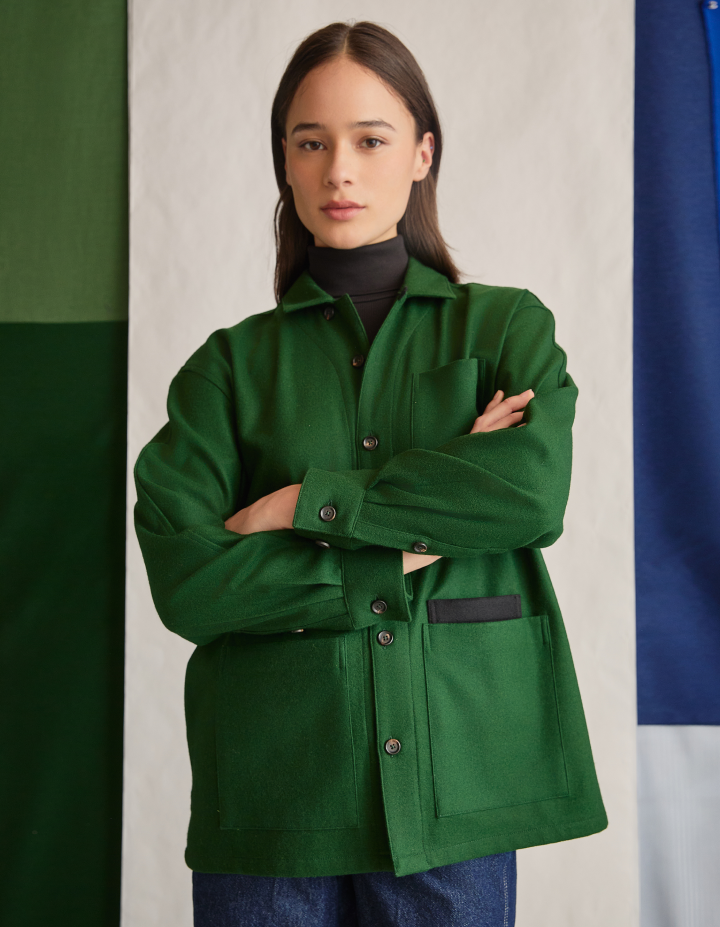 The Merino Chore Coat (Exacting Green Merino Wool)