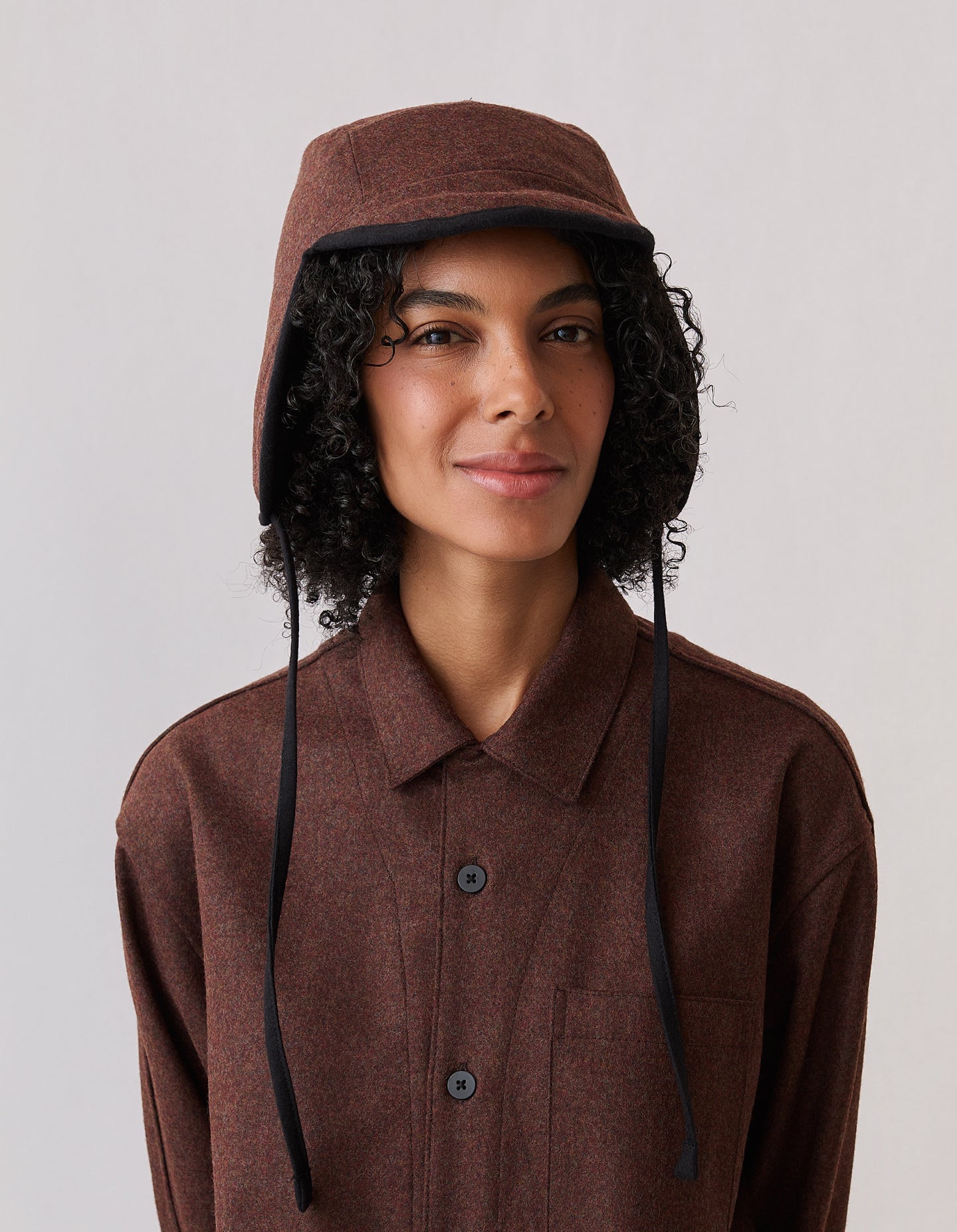 The Trapper Hat (Truffle Merino Wool)