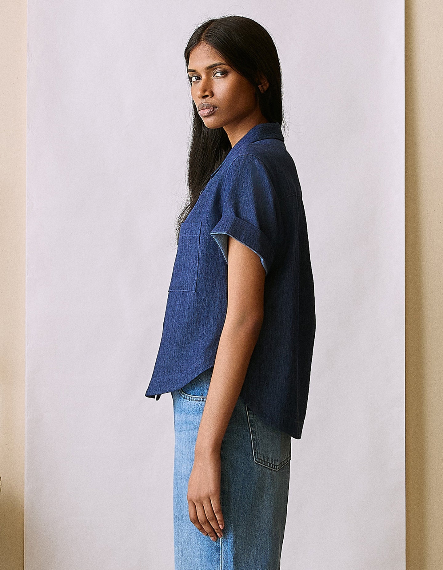 The Studio Shirt (Indigo Hemp Denim)