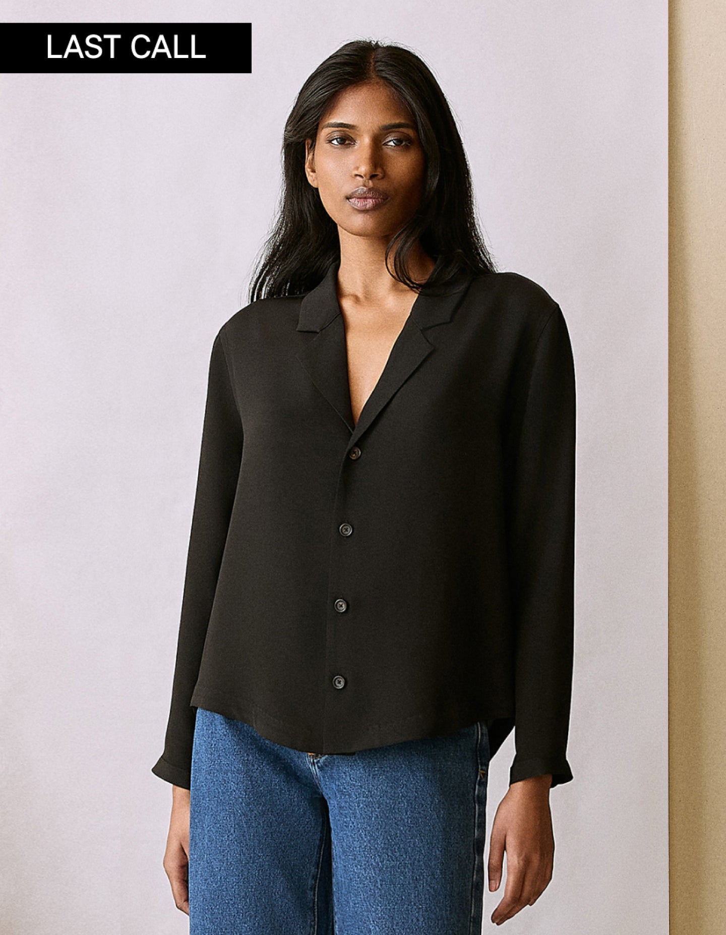 The Silk Shirt (Smoke Break Black Silk)