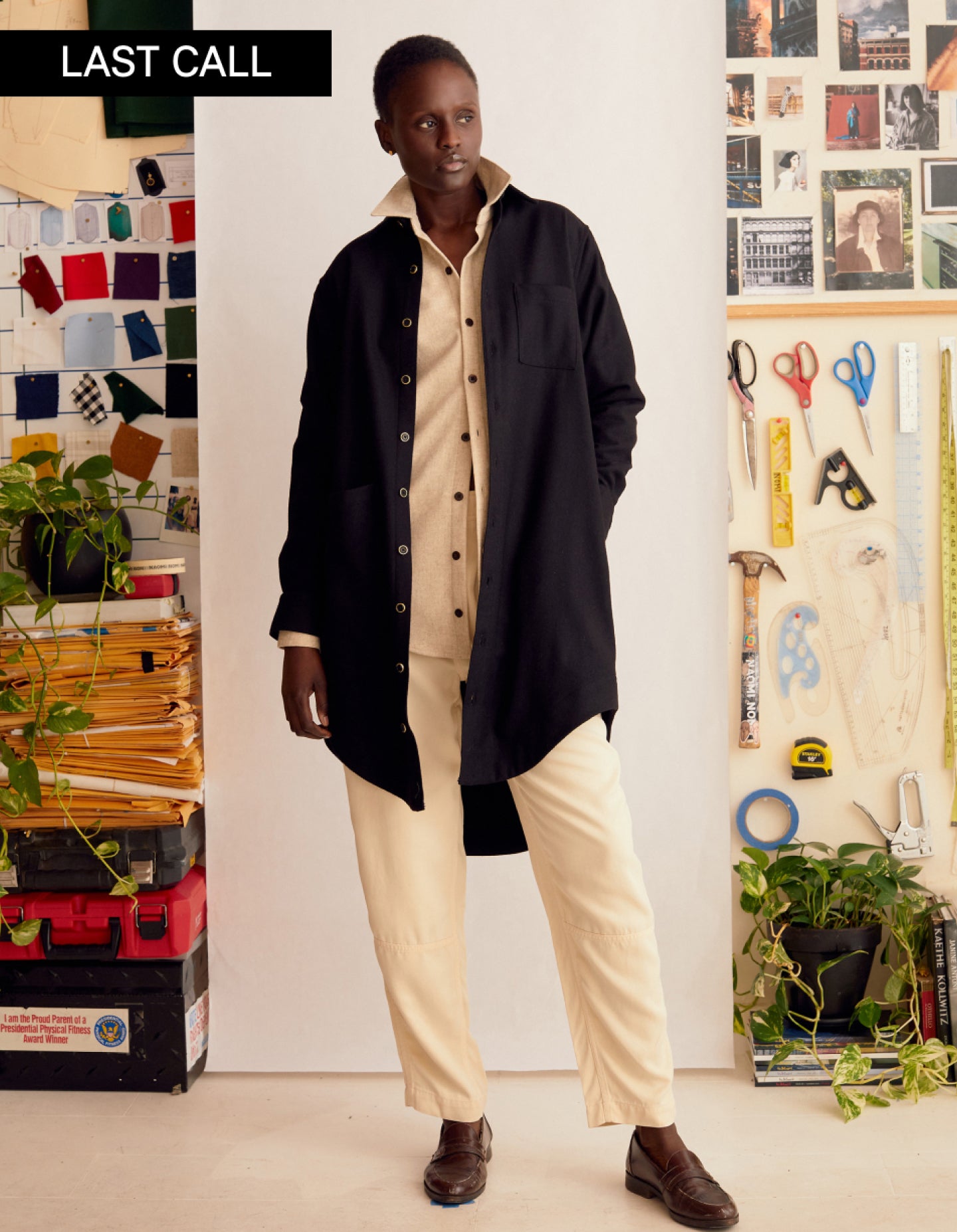 The Shirtdress (Enamel & Gold Merino Wool)