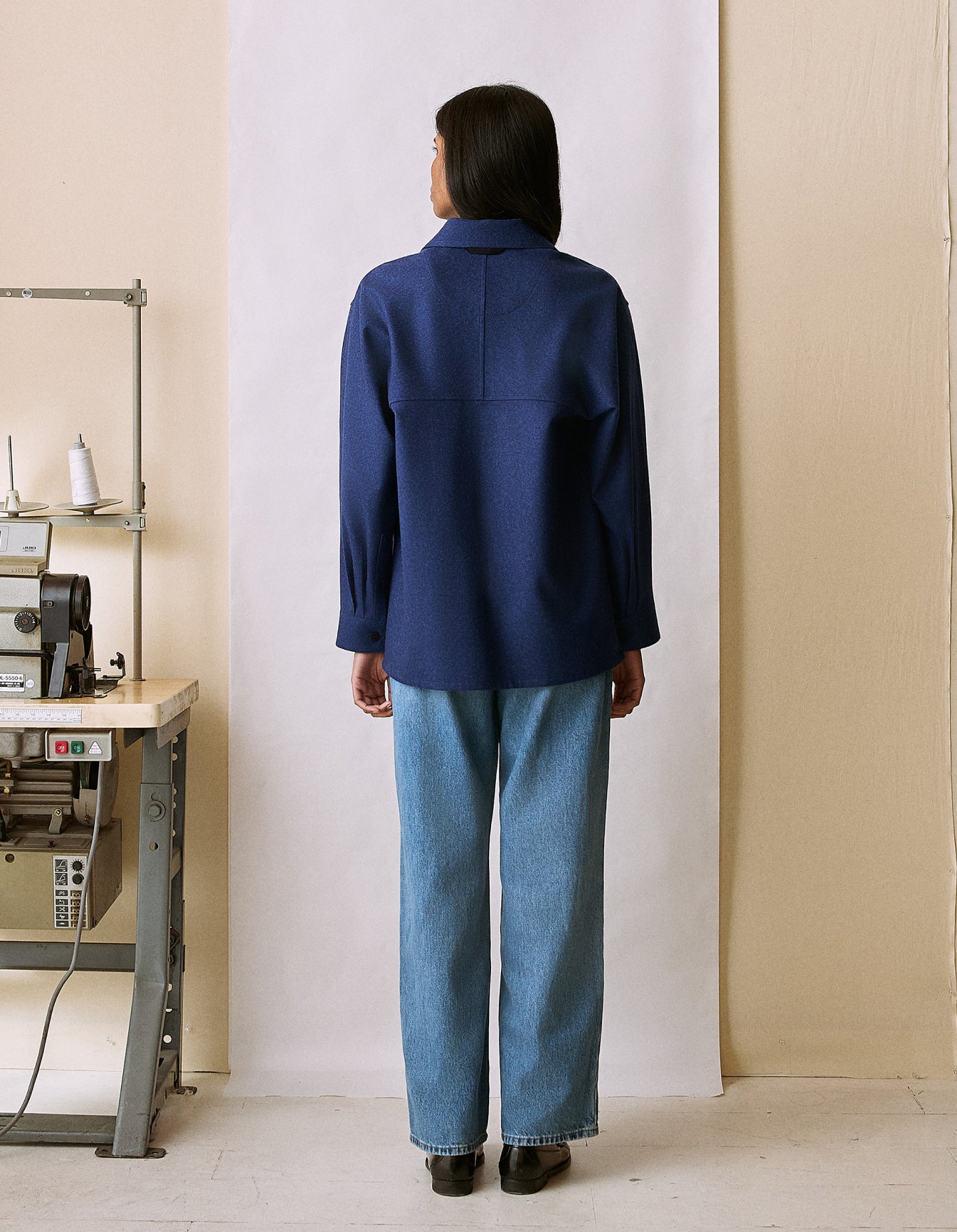 The Merino Chore Coat (Moonlight Blue Merino Wool)