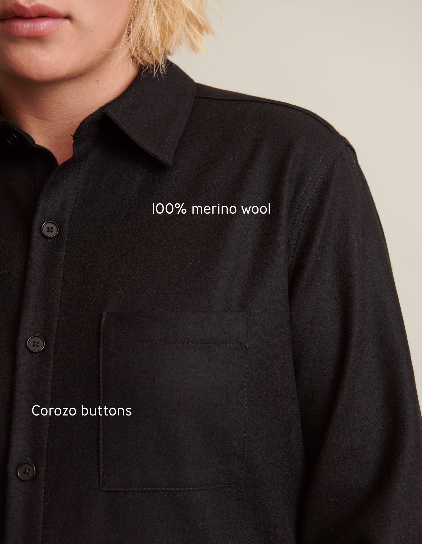 The New Oxford (Black Enamel Merino Wool)