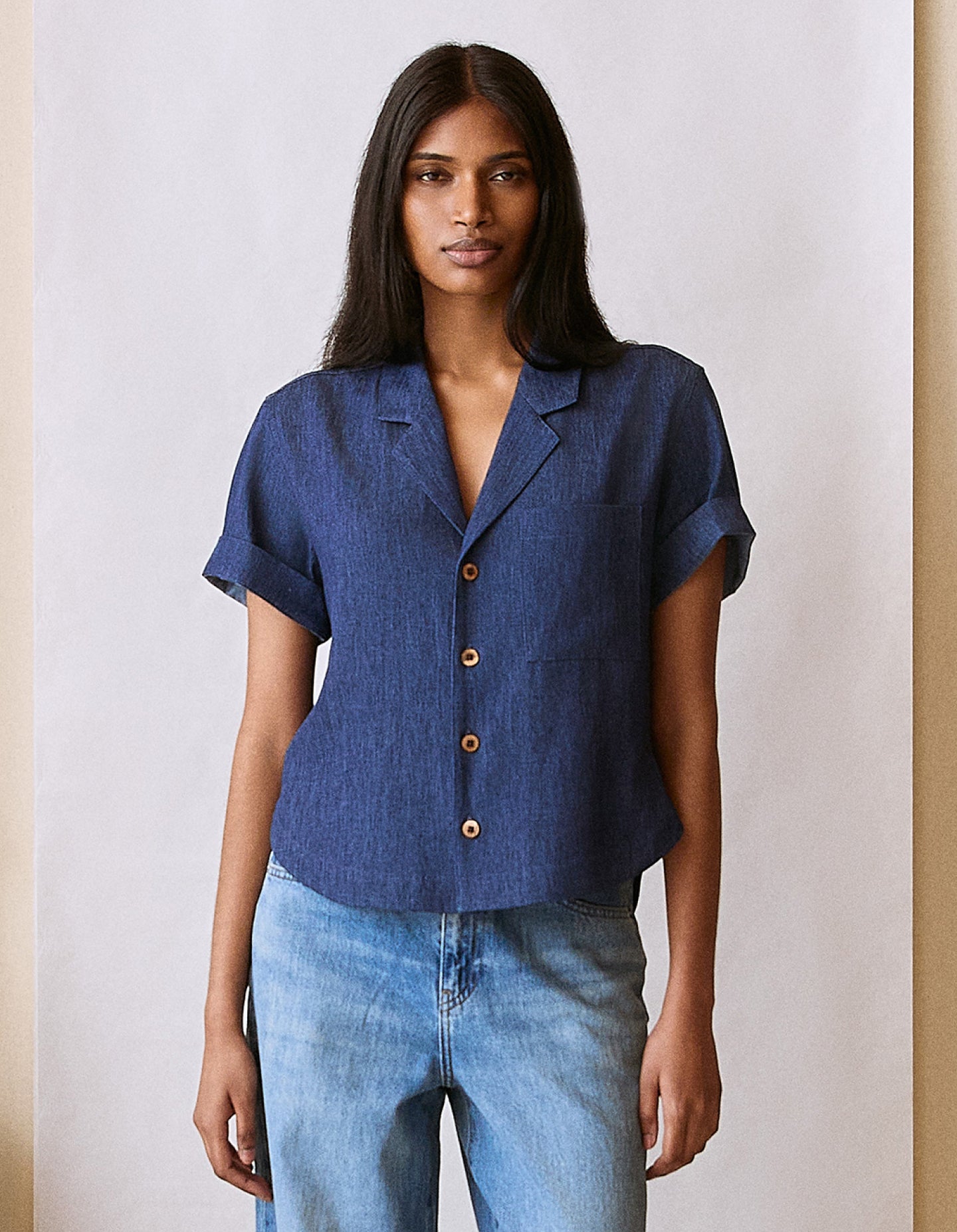 The Studio Shirt (Indigo Hemp Denim)