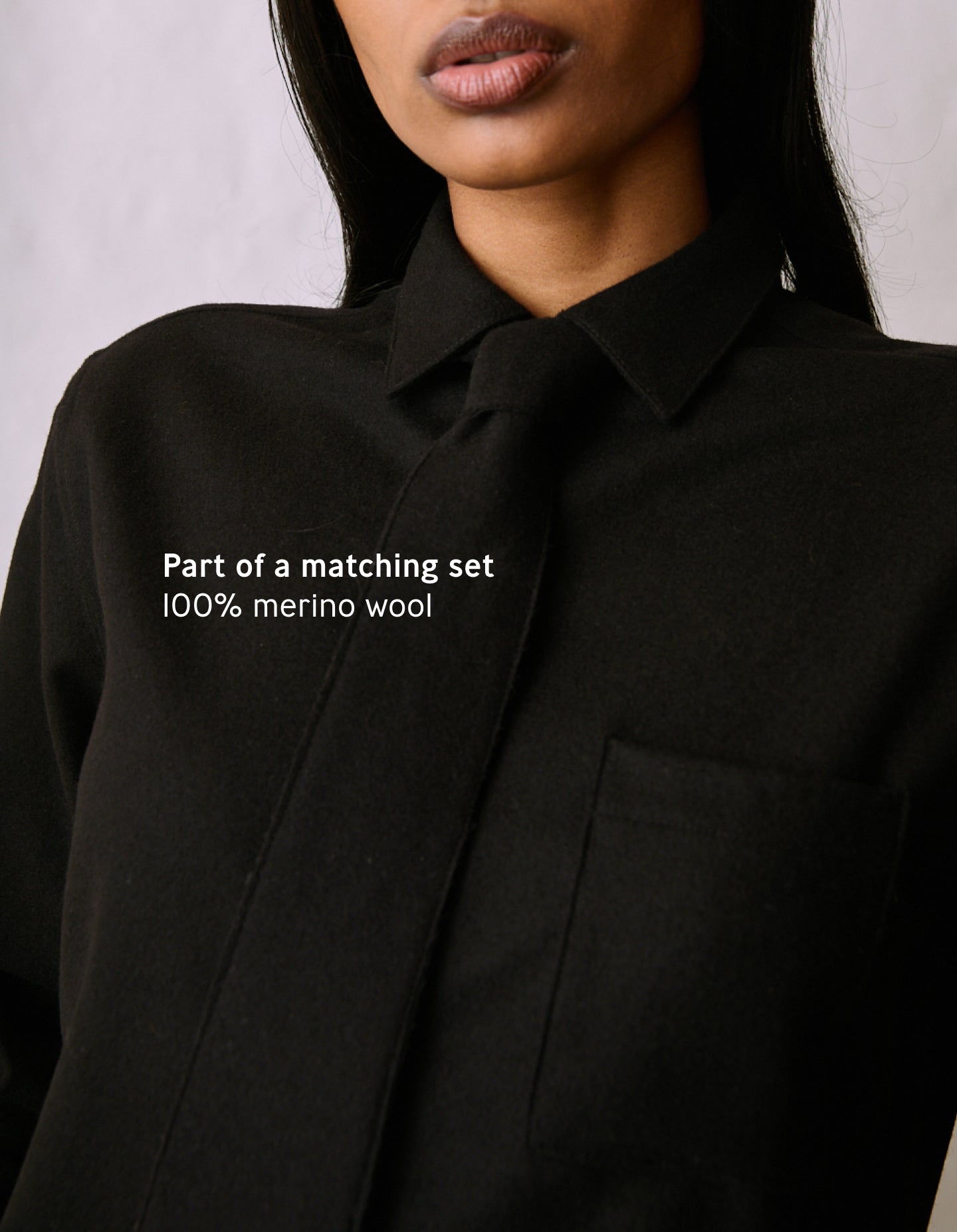 The Tie (Black Enamel Merino Wool)